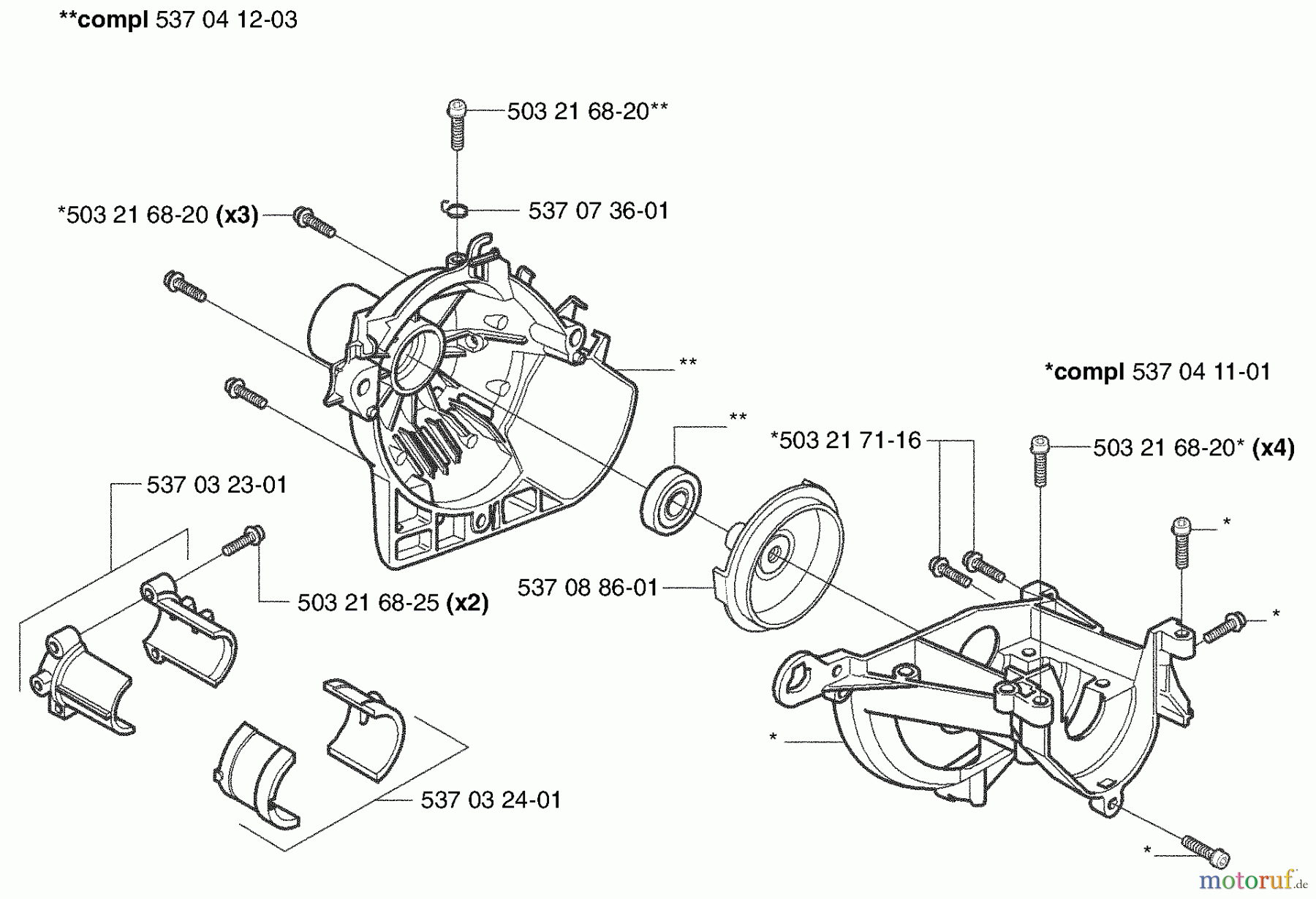  Husqvarna Heckenscheren 325 HDA 55X - Husqvarna Hedge Trimmer (2003-01 to 2005-01) Crankcase