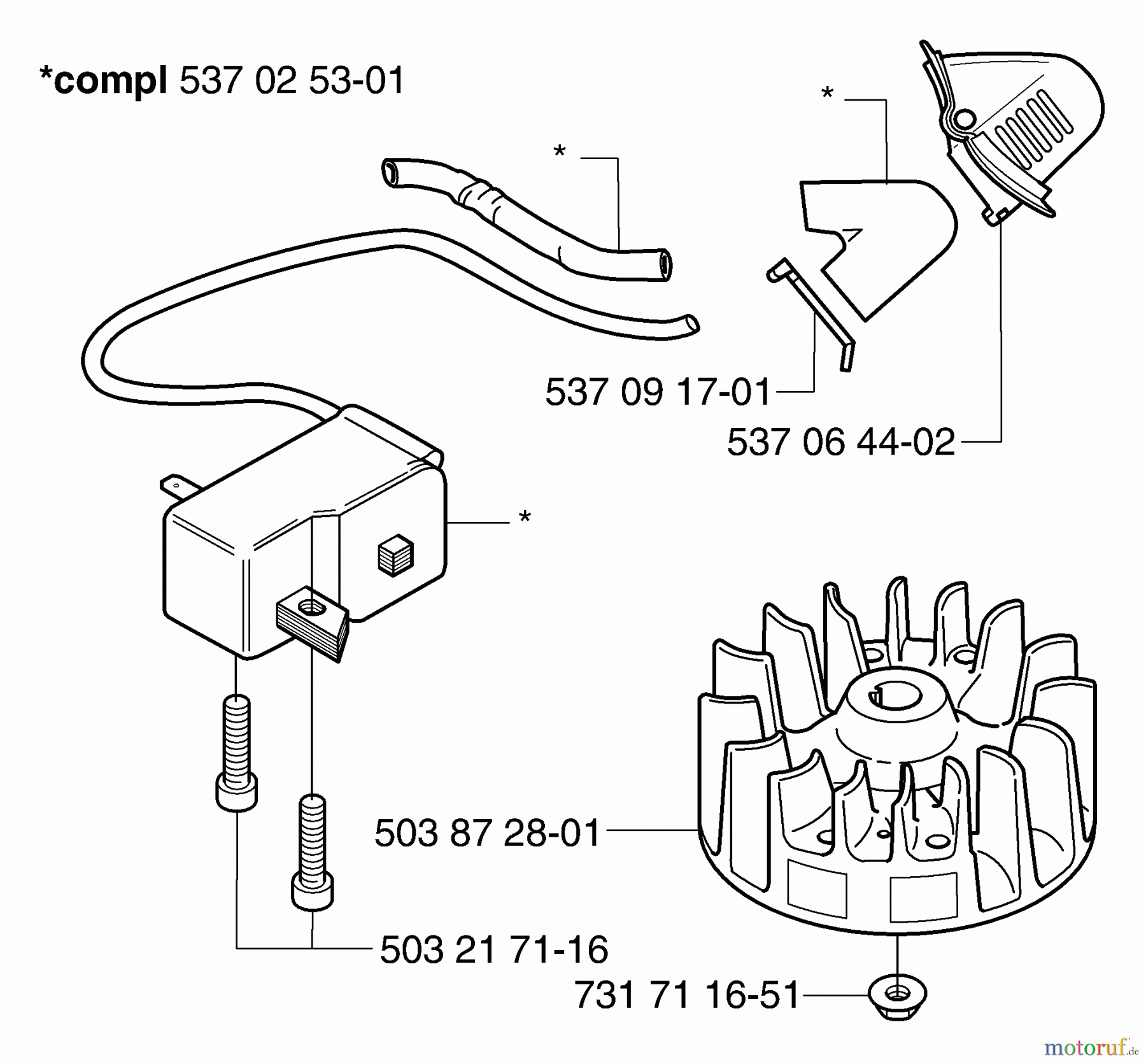  Husqvarna Heckenscheren 325 HS 75X - Husqvarna Hedge Trimmer (2003-01 to 2008-04) Ignition/Flywheel