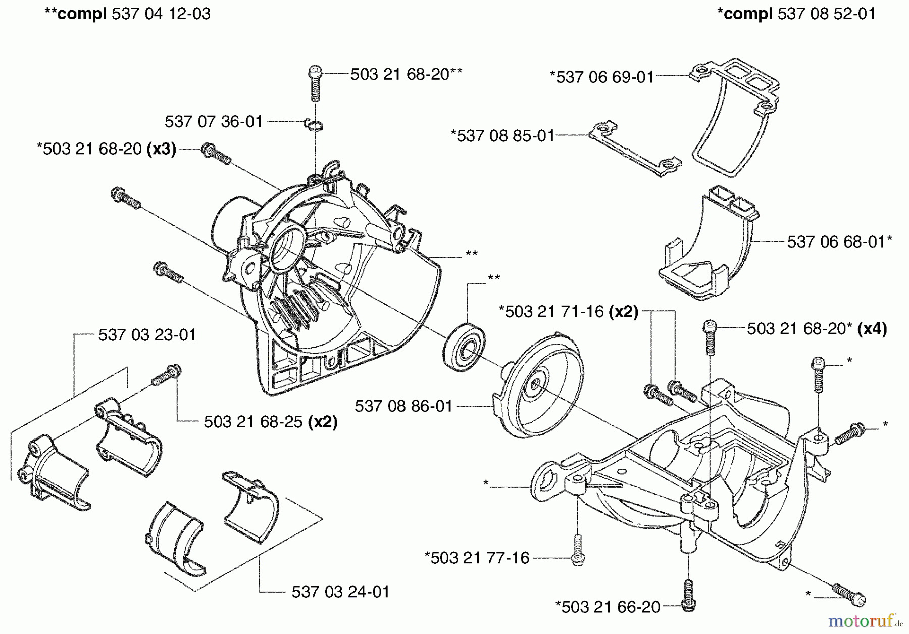  Husqvarna Heckenscheren 326 HE 3X - Husqvarna Hedge Trimmer (2003-01 to 2003-12) Crankcase