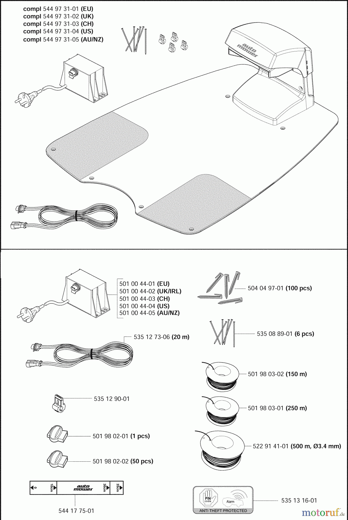  Husqvarna Automower, Mähroboter 230 ACX - Husqvarna Auto Mower (2009-02 & After) Mounting Hardware