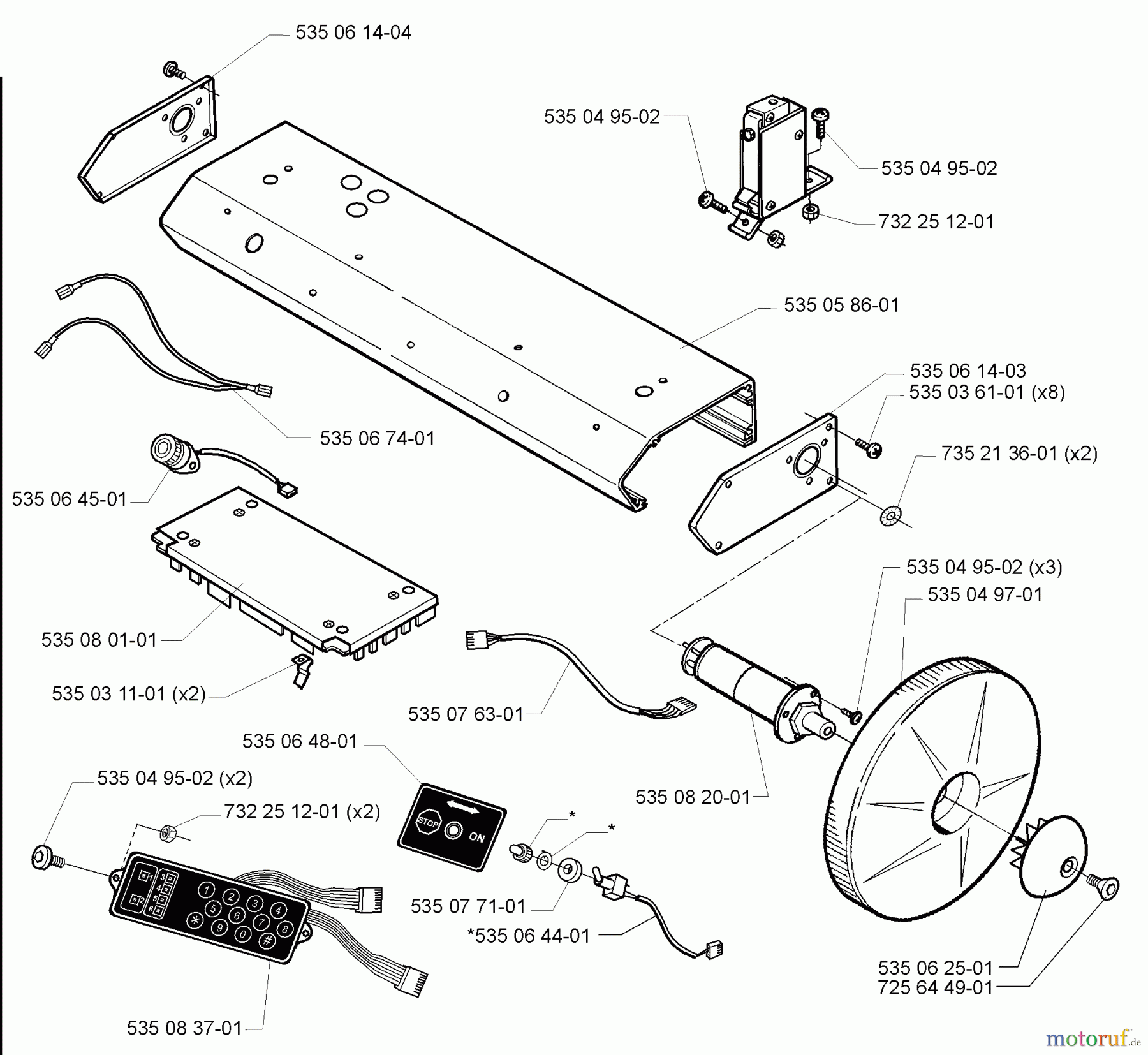  Husqvarna Automower, Mähroboter Husqvarna Auto Mower (1999-02 to 2000-01) Ground Drive/Control Panel Assembly