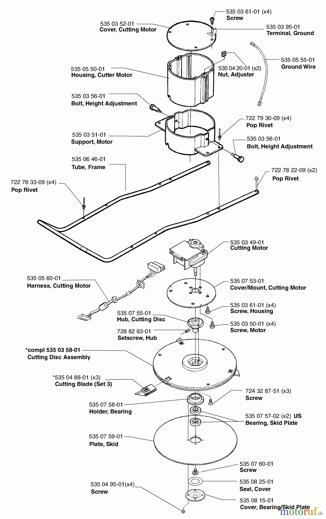  Husqvarna Automower, Mähroboter Husqvarna Auto Mower (2000-02 to 2000-09) Motor / Frame / Housing