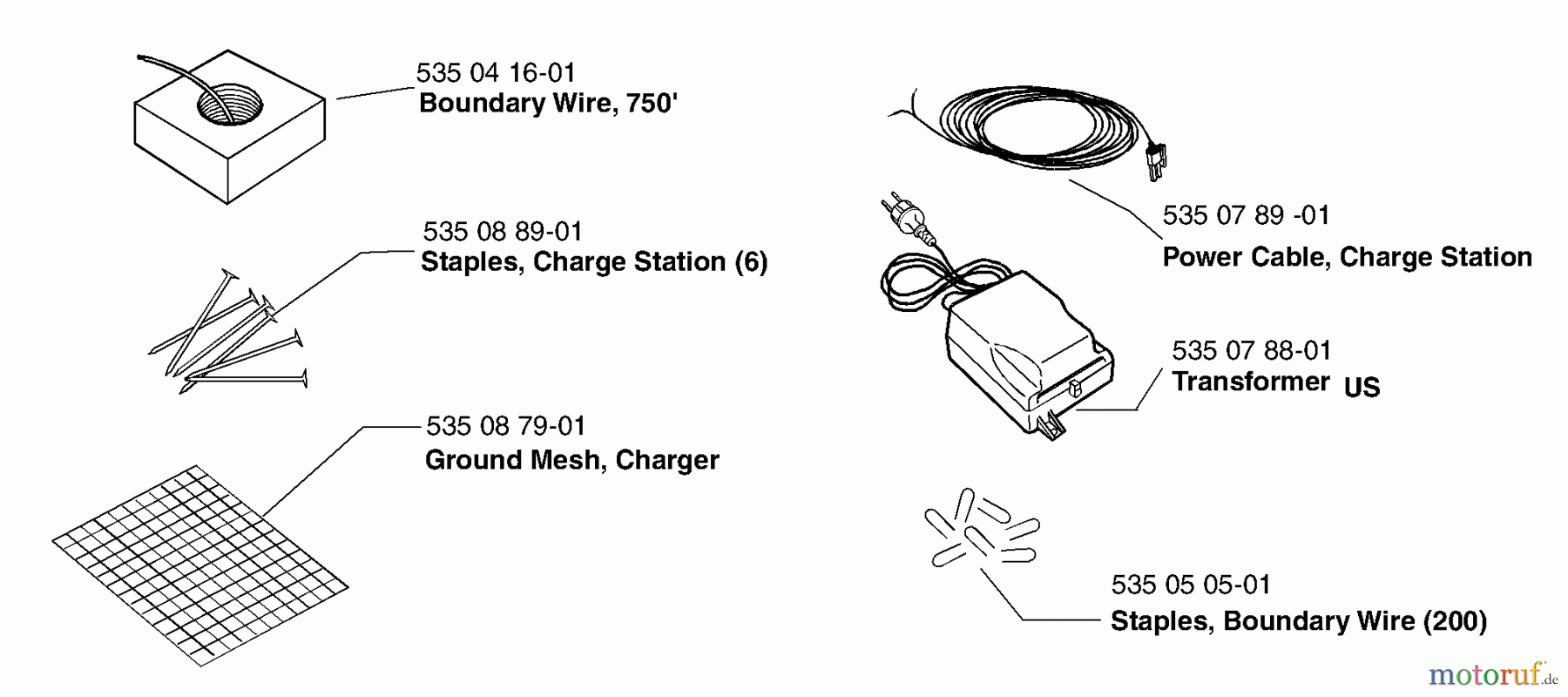  Husqvarna Automower, Mähroboter Husqvarna Auto Mower (2000-02 to 2000-09) Perimeter Hardware