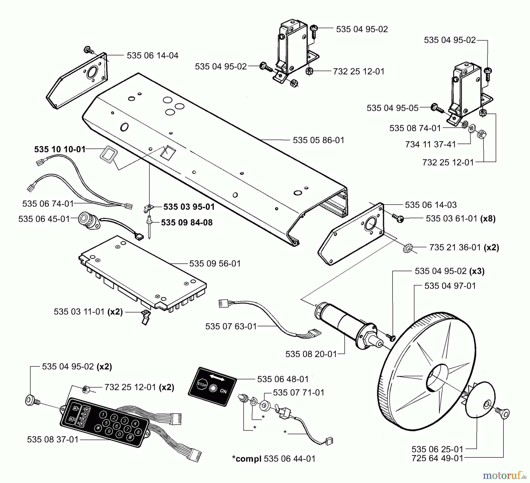  Husqvarna Automower, Mähroboter Husqvarna Auto Mower (2001-01 to 2002-01) Rear Wheels/Wheel Motor/Keypad/Control Board