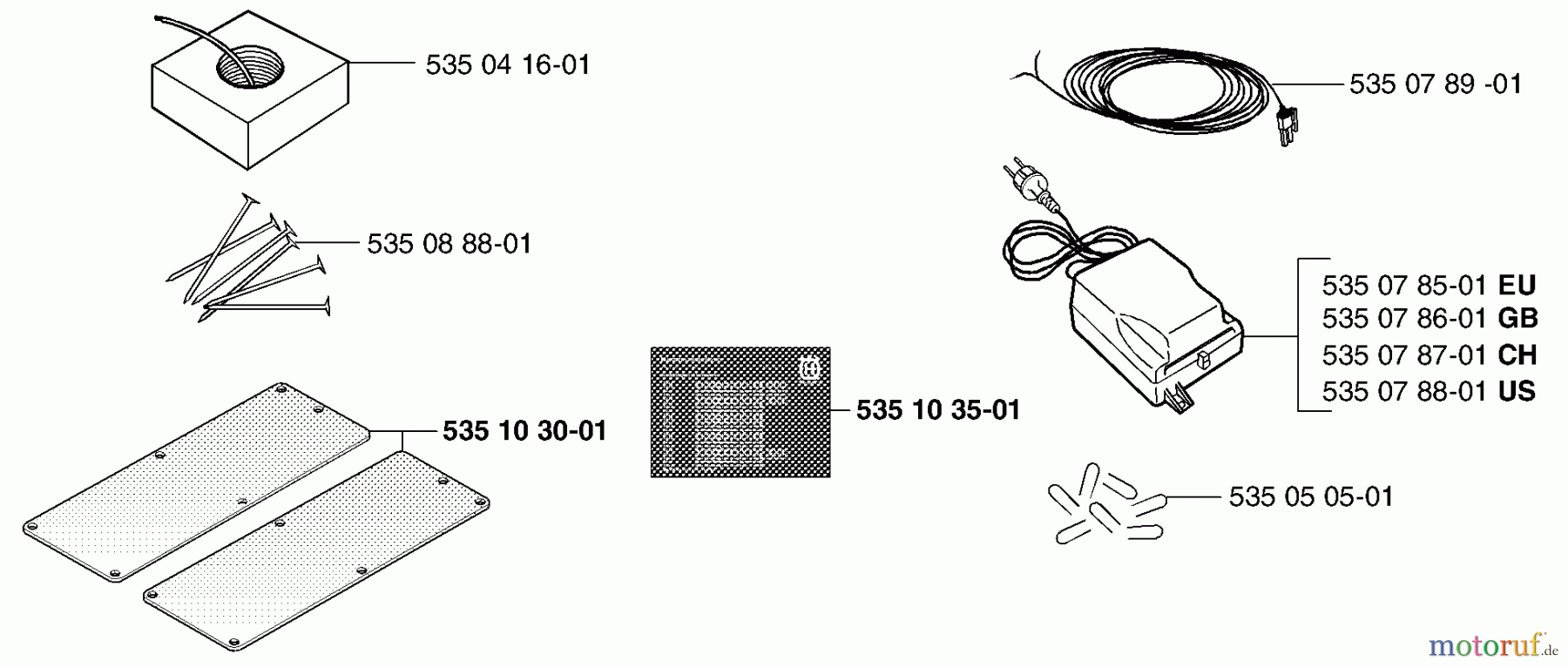  Husqvarna Automower, Mähroboter Husqvarna Auto Mower (2002-02 to 2002-12) Installation Components