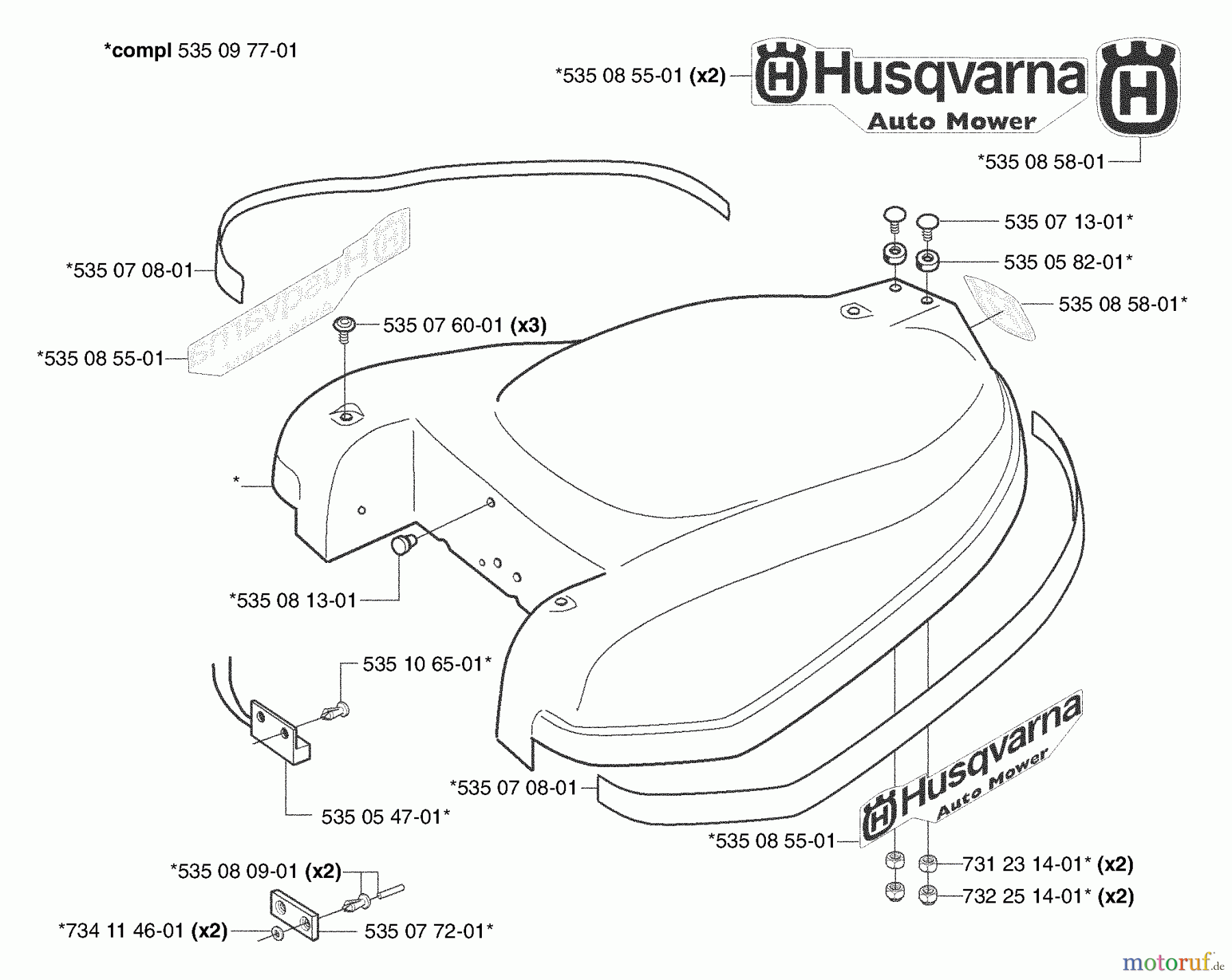  Husqvarna Automower, Mähroboter Husqvarna Auto Mower (2003-01 to 2003-03) Body Assy.