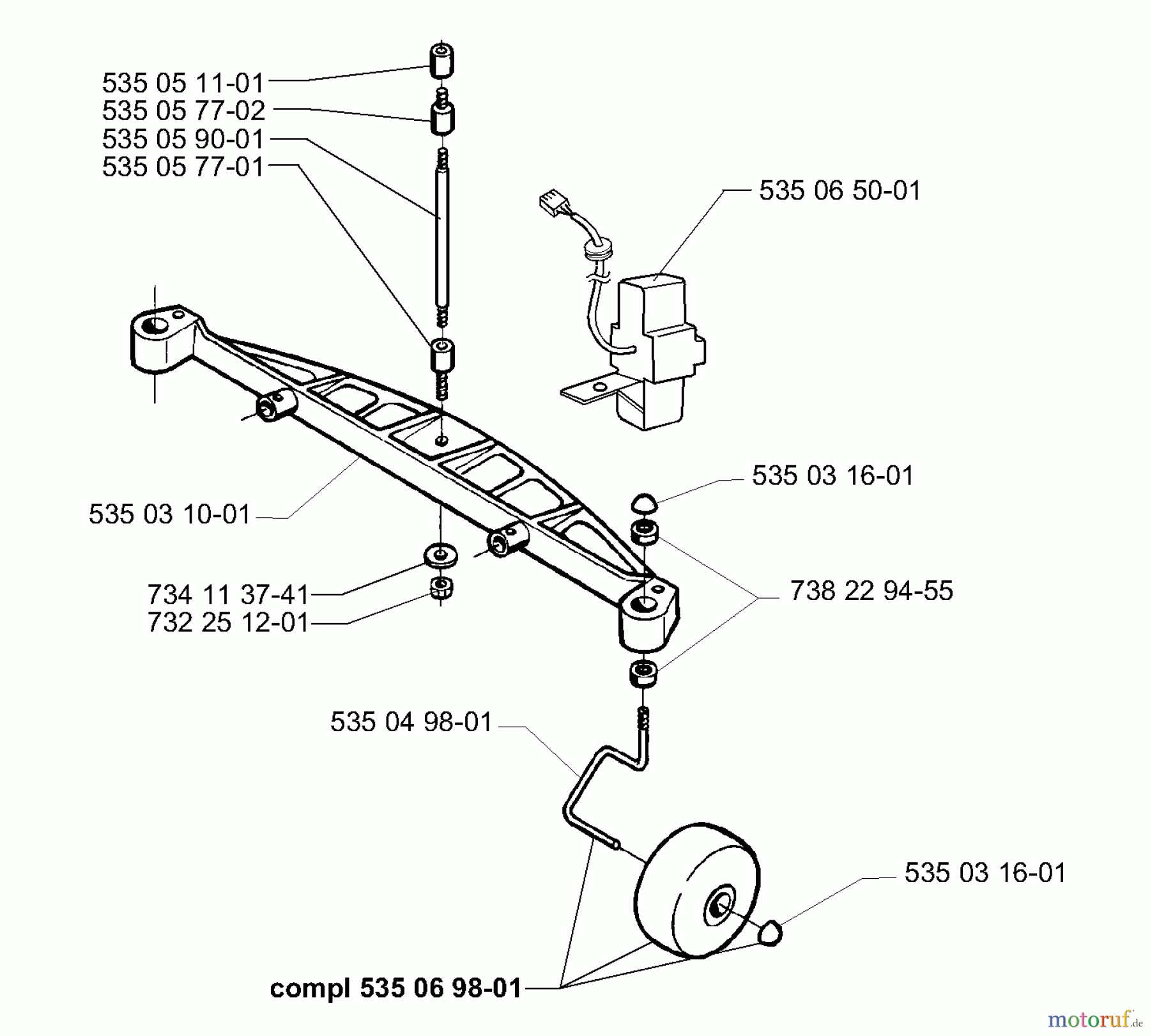  Husqvarna Automower, Mähroboter Husqvarna Solar Auto Mower (1999-02 to 2000-01) Front End