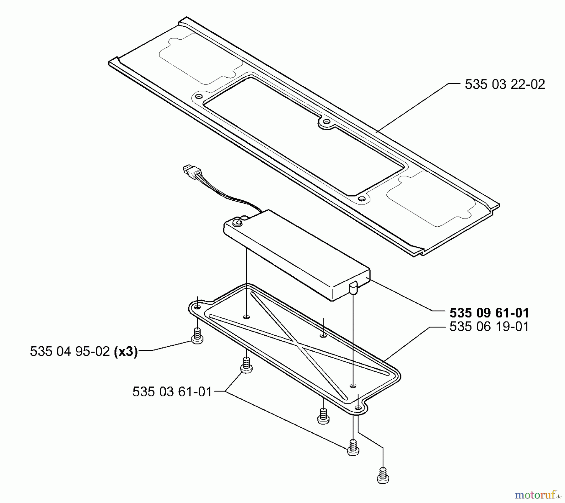  Husqvarna Automower, Mähroboter Husqvarna Solar Auto Mower (2001-01 to 2002-01) Battery