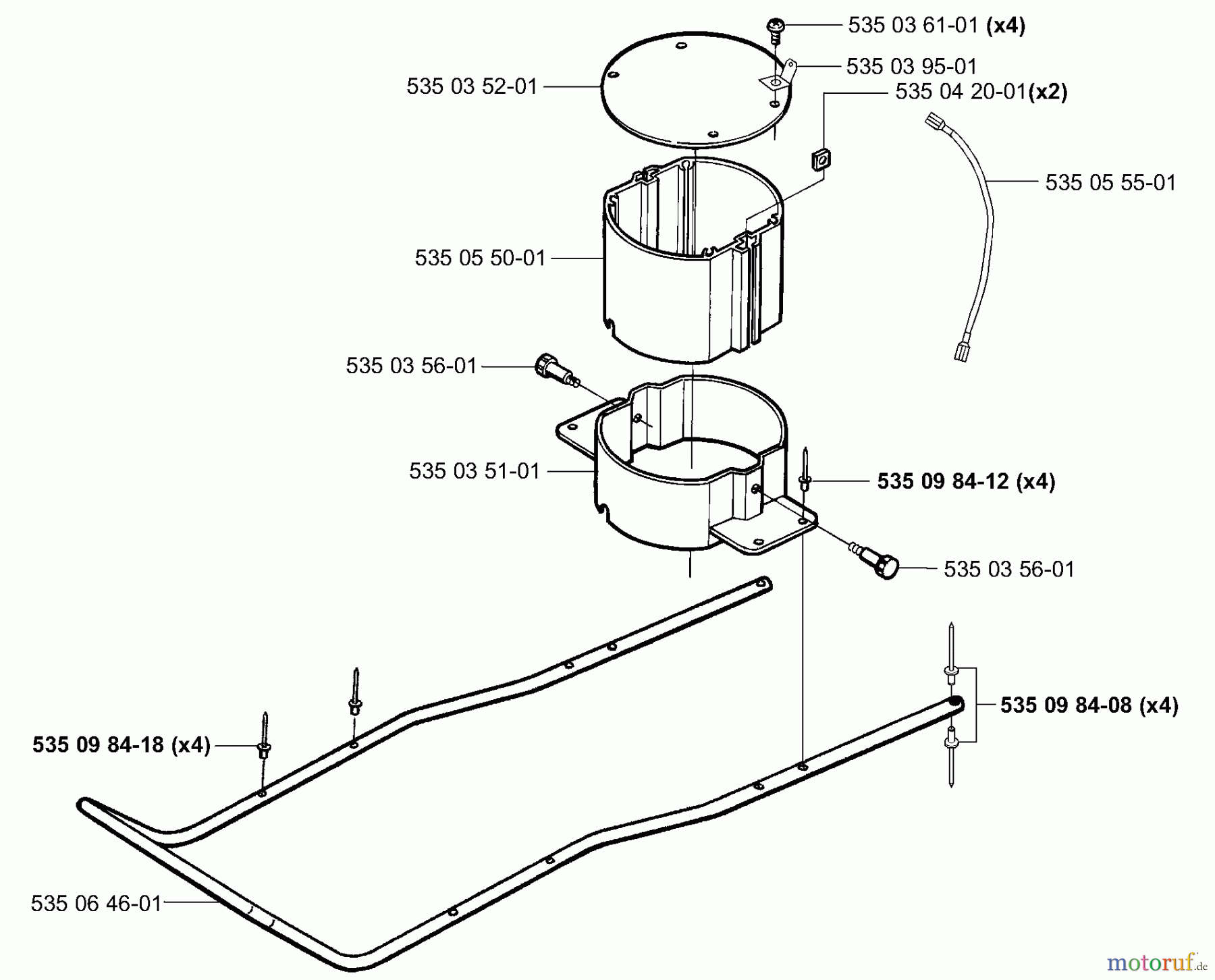  Husqvarna Automower, Mähroboter Husqvarna Solar Auto Mower (2001-01 to 2002-01) Motor/Frame/Housing