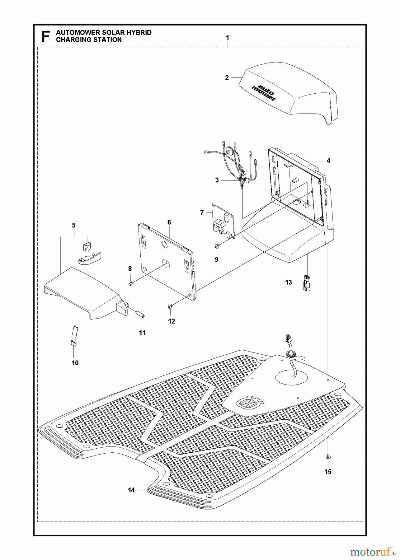  Husqvarna Automower, Mähroboter Husqvarna Solar Auto Mower Hybrid (2013-01) CHARGING STATION #2