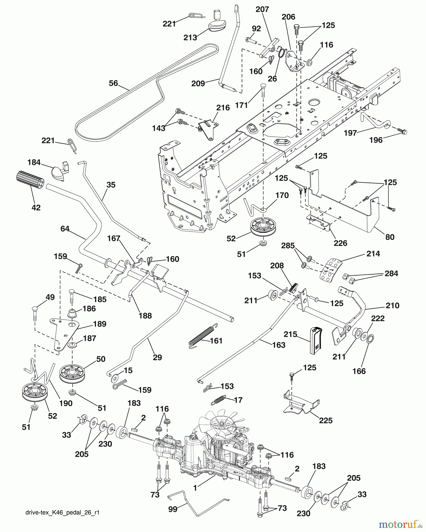  Husqvarna Rasen und Garten Traktoren 2246LS (96043007600) - Husqvarna Lawn Tractor (2008-12 & After) (California) Drive