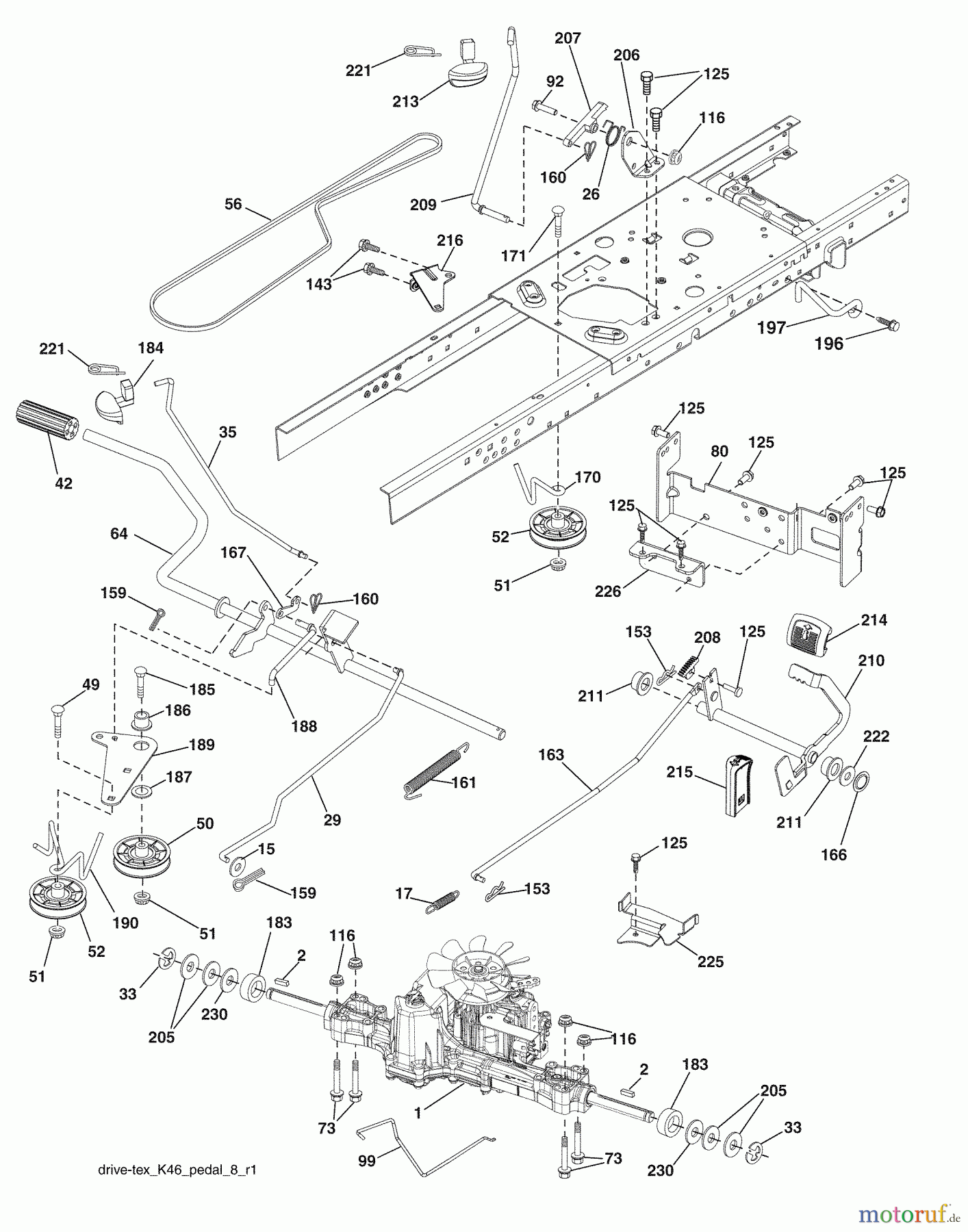  Husqvarna Rasen und Garten Traktoren 2348LS (96043007700) - Husqvarna Lawn Tractor (2008-11 & After) (California) Drive