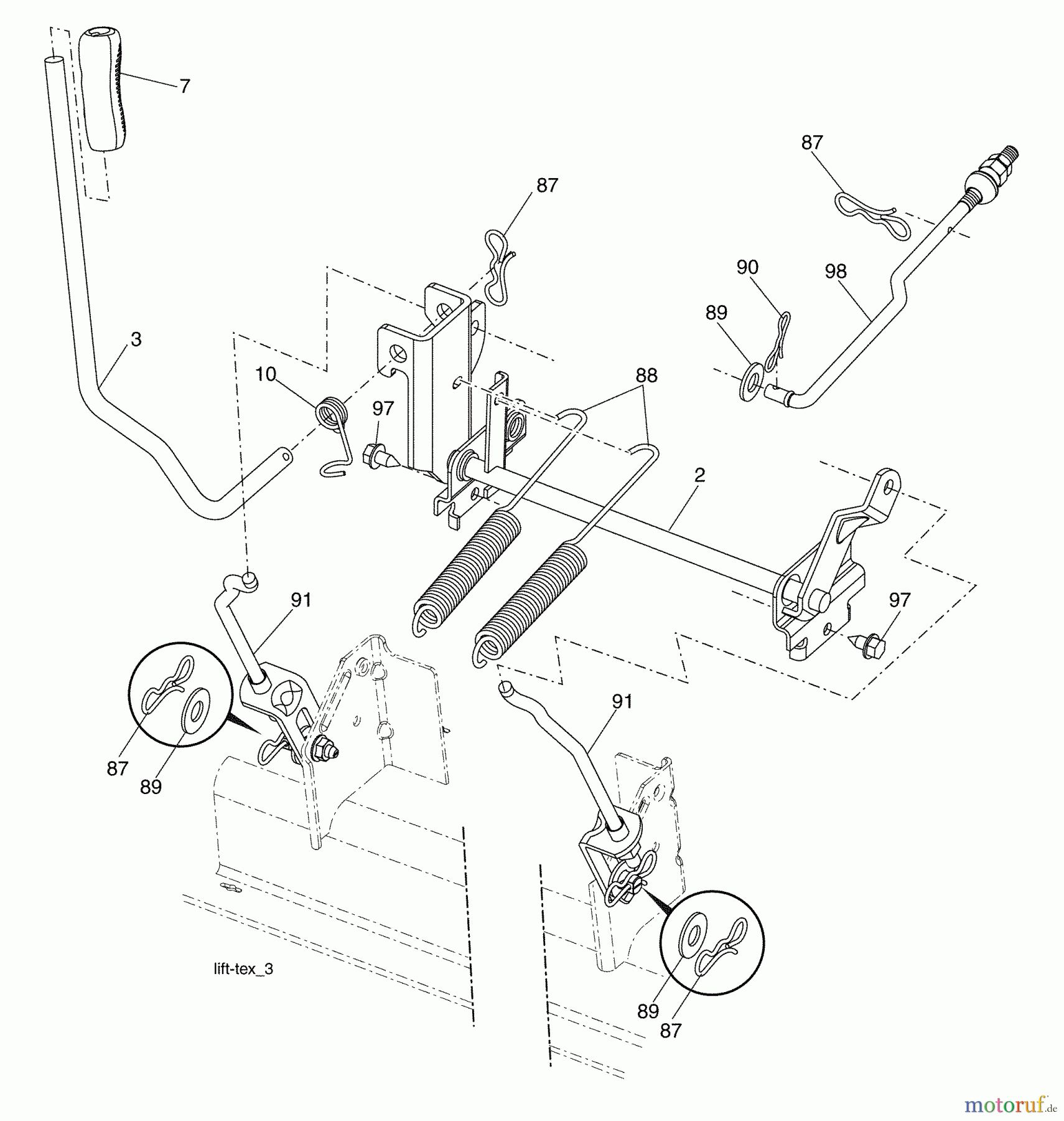  Husqvarna Rasen und Garten Traktoren 2348LS (96043007700) - Husqvarna Lawn Tractor (2008-11 & After) (California) Mower Lift