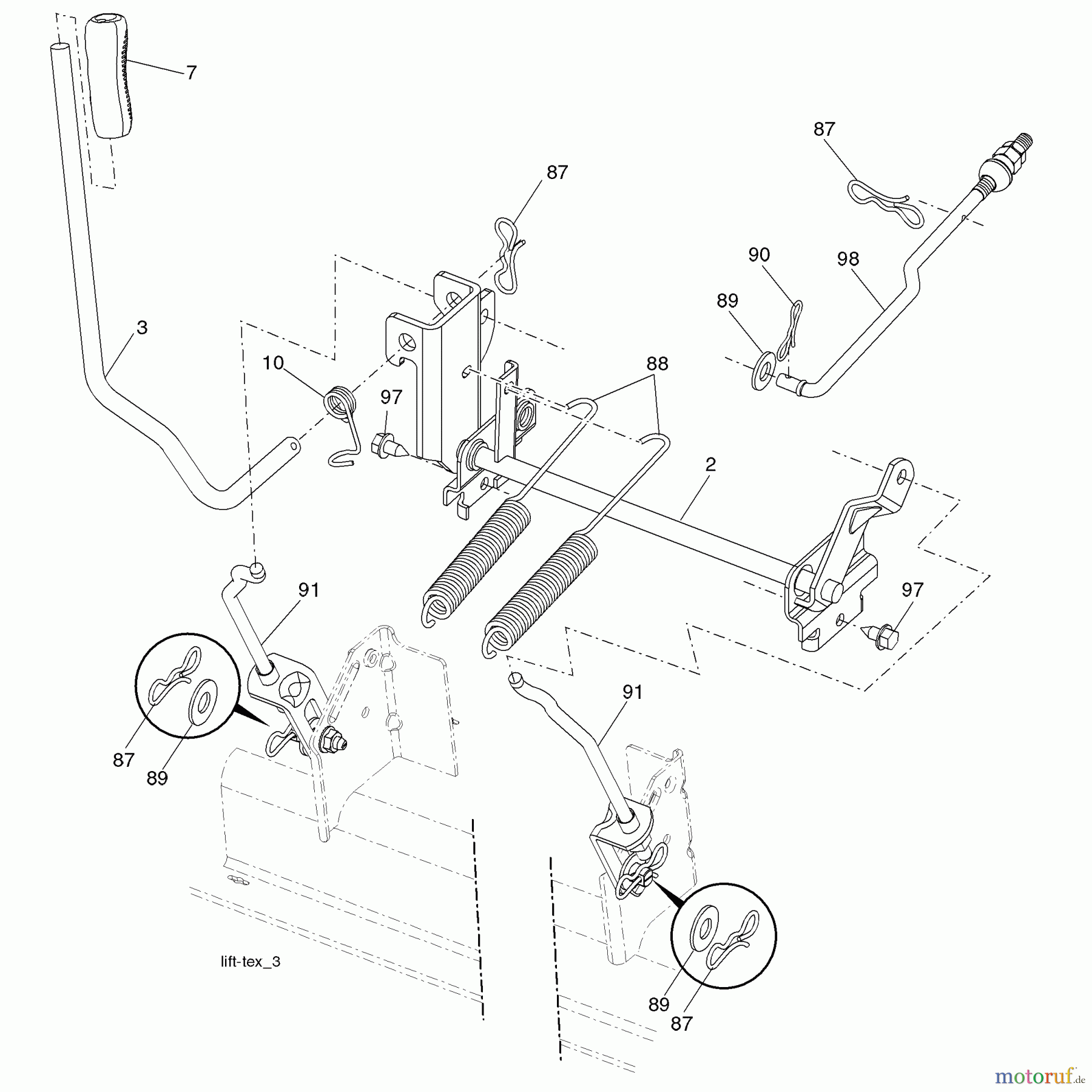  Husqvarna Rasen und Garten Traktoren 2748GLS (96043005000) - Husqvarna Lawn Tractor (2008-03 & After) (California) Mower Lift