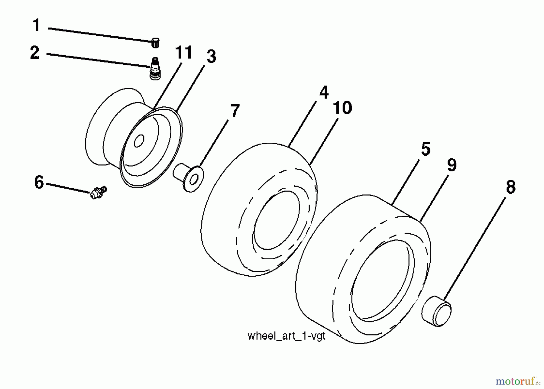  Husqvarna Rasen und Garten Traktoren 2748GLS (96043005000) - Husqvarna Lawn Tractor (2008-03 & After) (California) Wheels and Tires