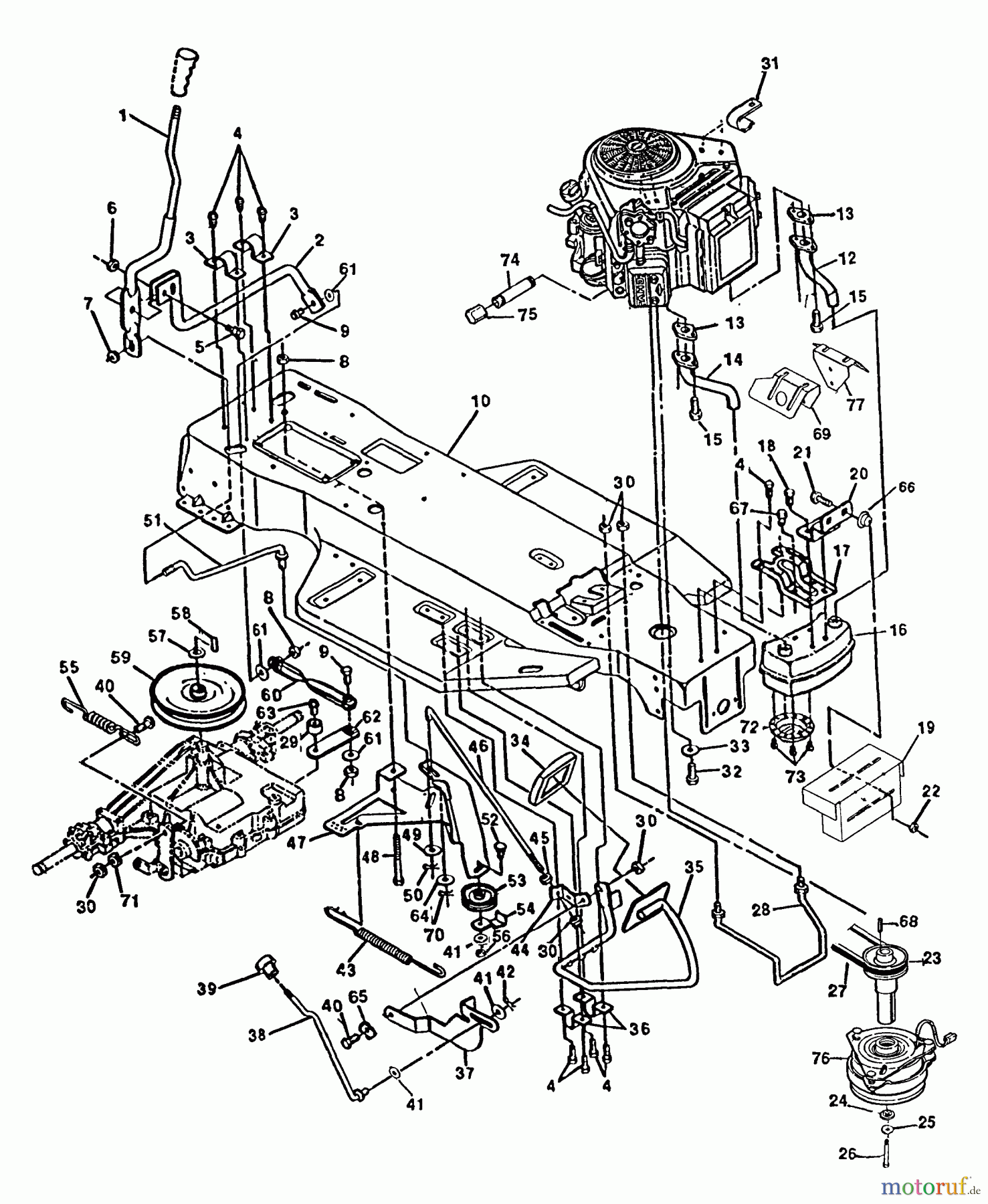  Husqvarna Rasen und Garten Traktoren 4140G - Husqvarna Lawn Tractor (1991-01 & After) Drive/Engine