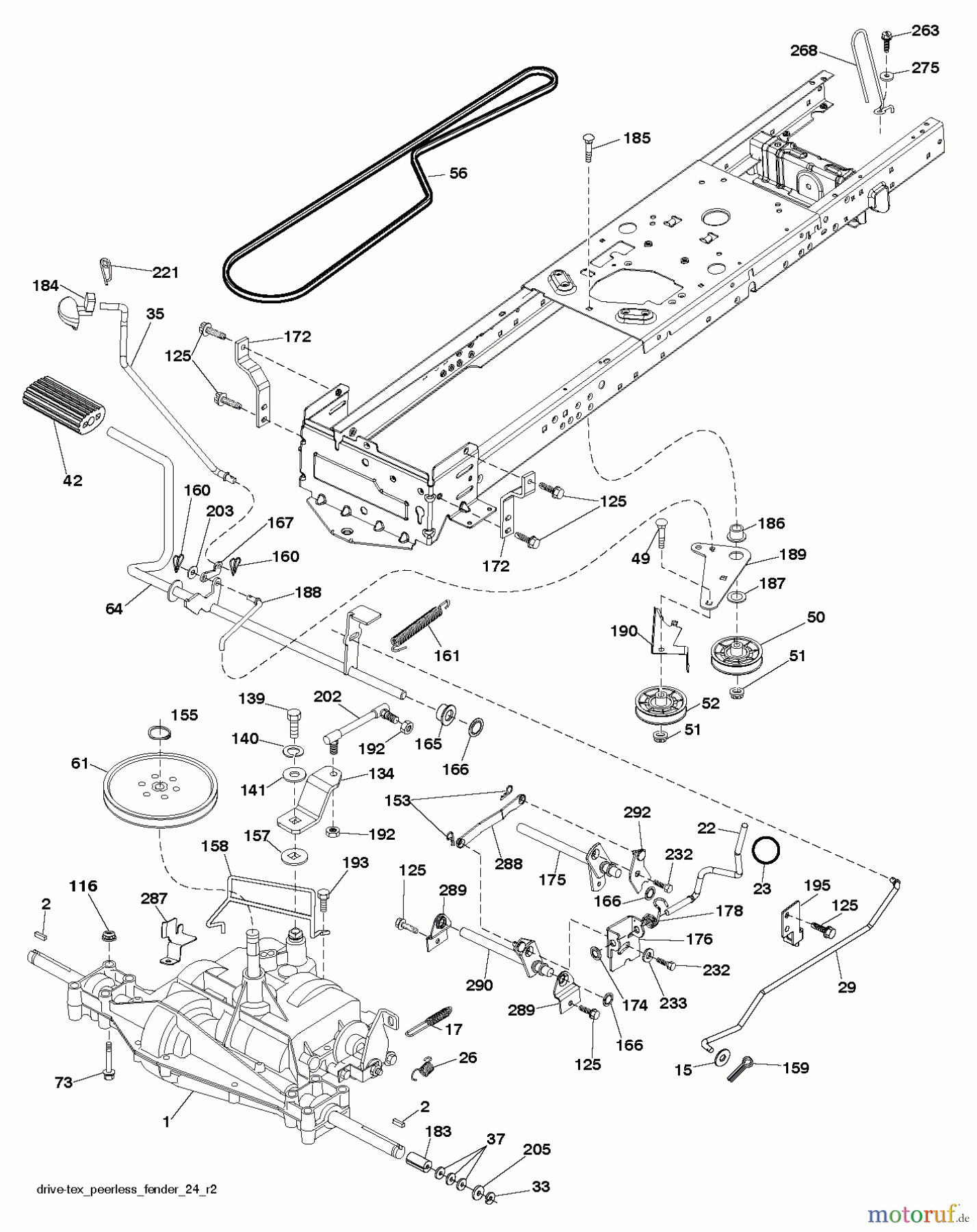  Husqvarna Rasen und Garten Traktoren CT 126 (96051000702) - Husqvarna Lawn Tractor (2011-04 & After) DRIVE