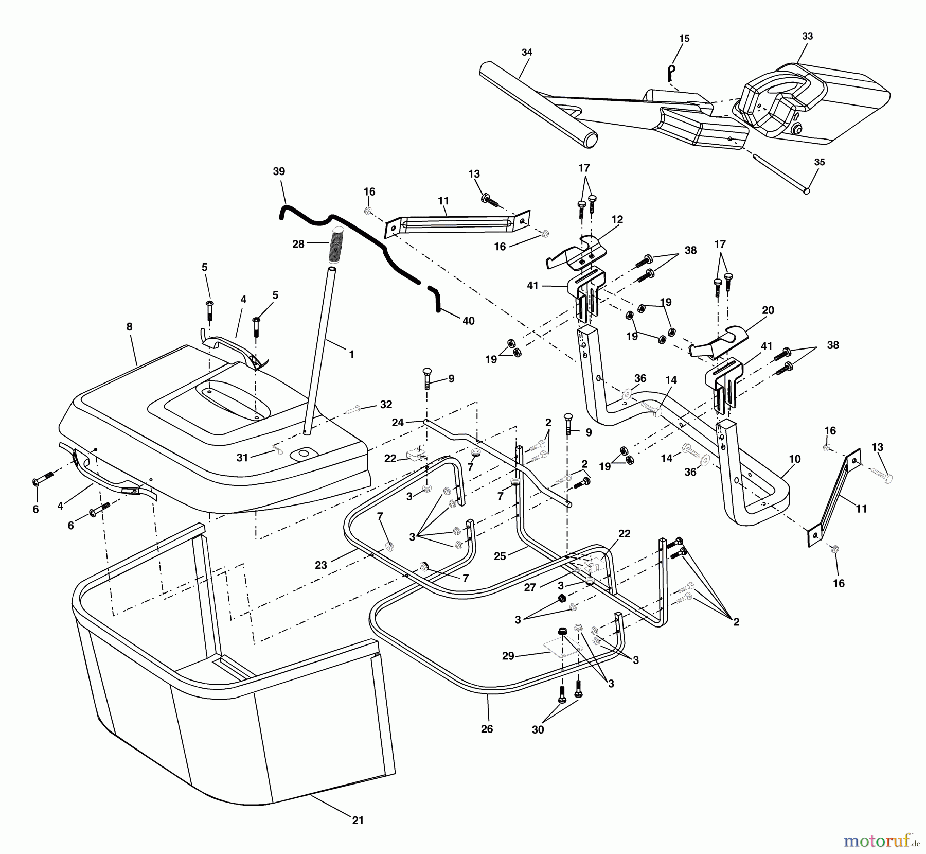  Husqvarna Rasen und Garten Traktoren CT 130 (954170019) (HECT150B) - Husqvarna Lawn Tractor (2000-01 & After) Bagger