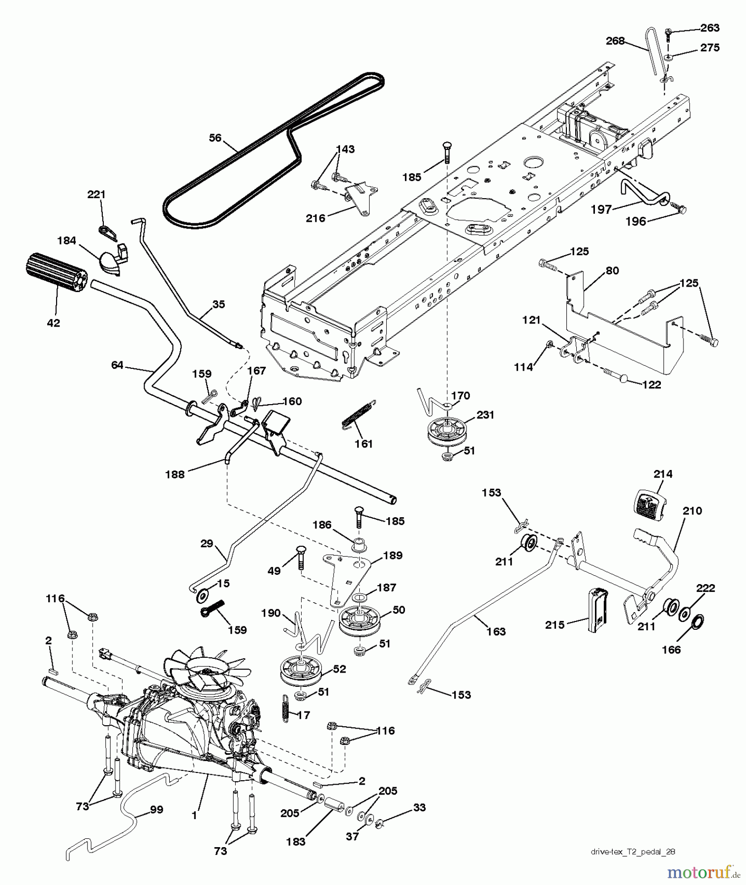  Husqvarna Rasen und Garten Traktoren CTH 126 (96051001400) - Husqvarna Lawn Tractor (2010-11 & After) DRIVE