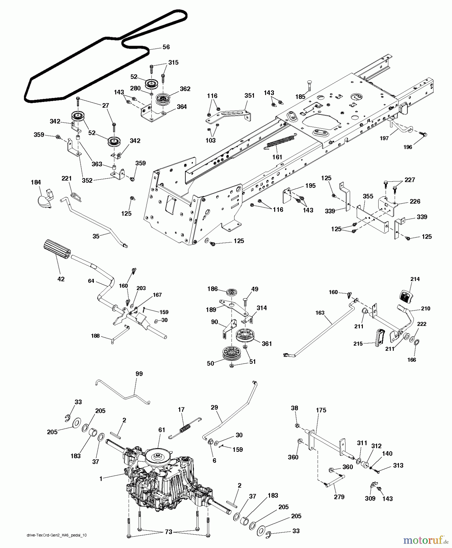  Husqvarna Rasen und Garten Traktoren CTH 194 (96051002901) - Husqvarna Lawn Tractor (2012-02 & After) DRIVE