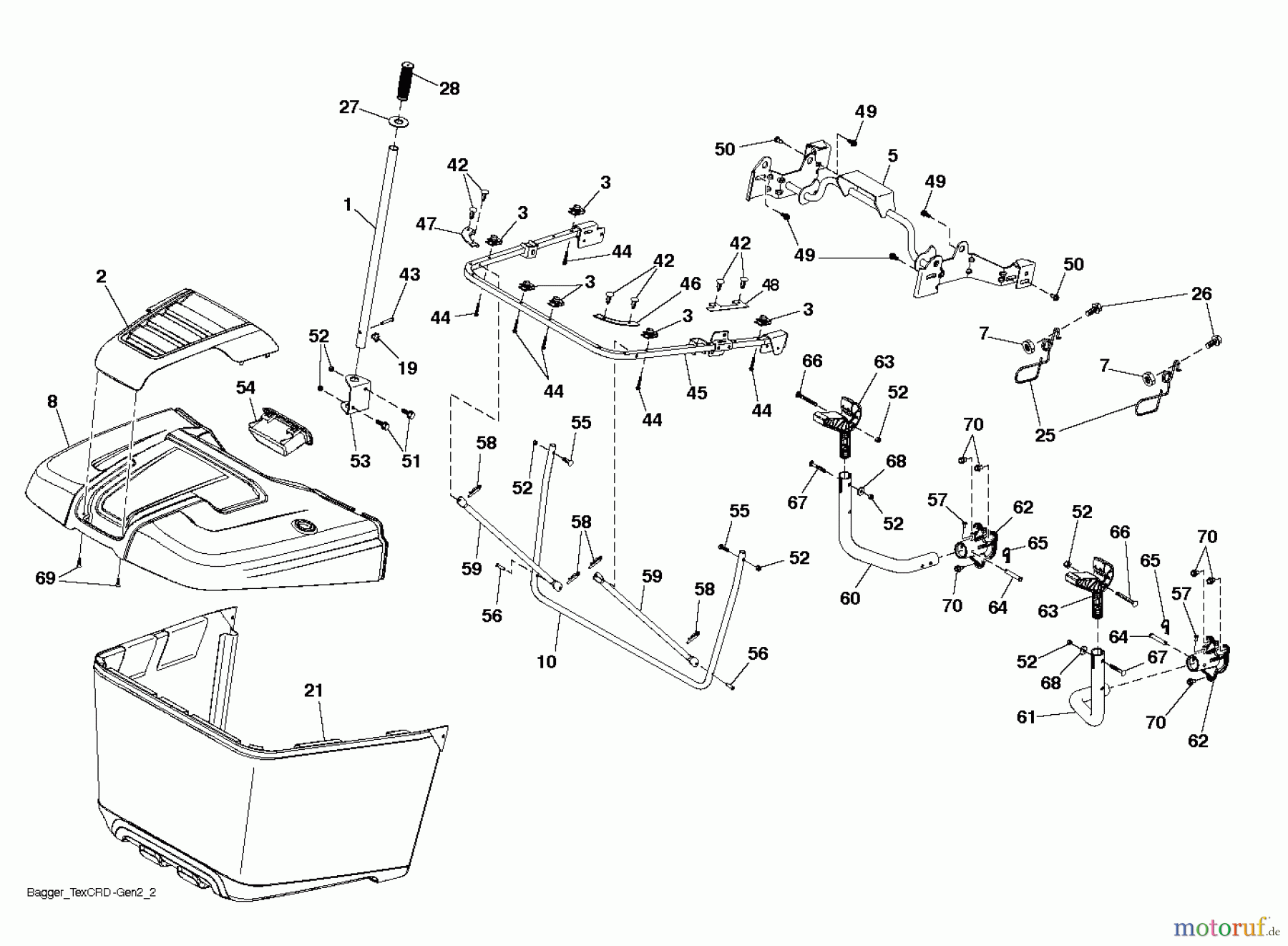  Husqvarna Rasen und Garten Traktoren CTH 194 (96051003001) - Husqvarna Lawn Tractor (2012-05 & After) BAGGER