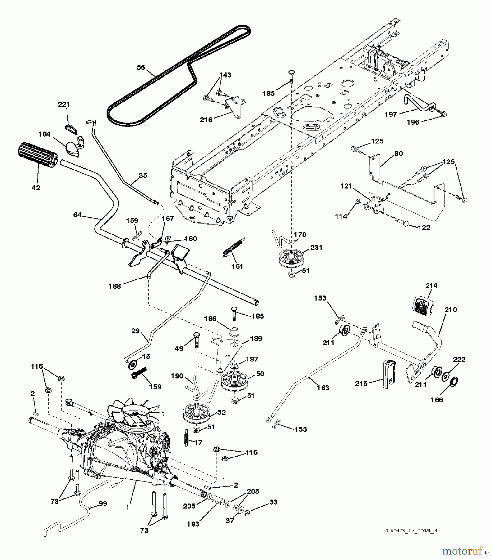  Husqvarna Rasen und Garten Traktoren CTH 19530 (96051011900) - Husqvarna Lawn Tractor (2013-05) DRIVE