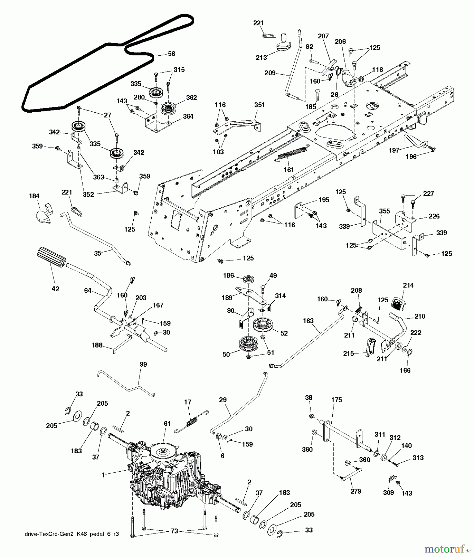  Husqvarna Rasen und Garten Traktoren CTH 204T (96051005400) - Husqvarna Lawn Tractor (2012-02 & After) DRIVE