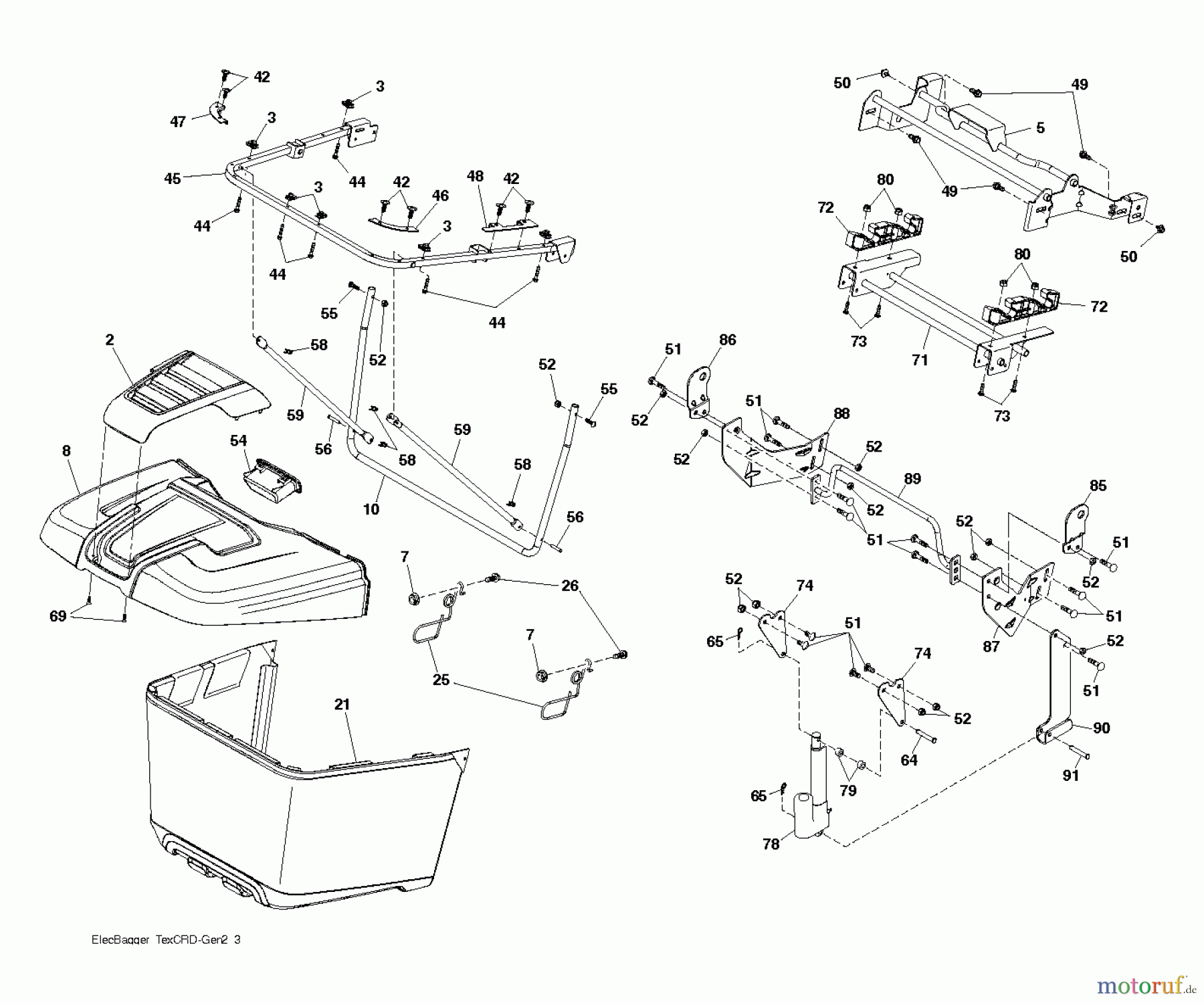  Husqvarna Rasen und Garten Traktoren CTH 224T (96051007800) - Husqvarna Lawn Tractor (2012-11 & After) BAGGER