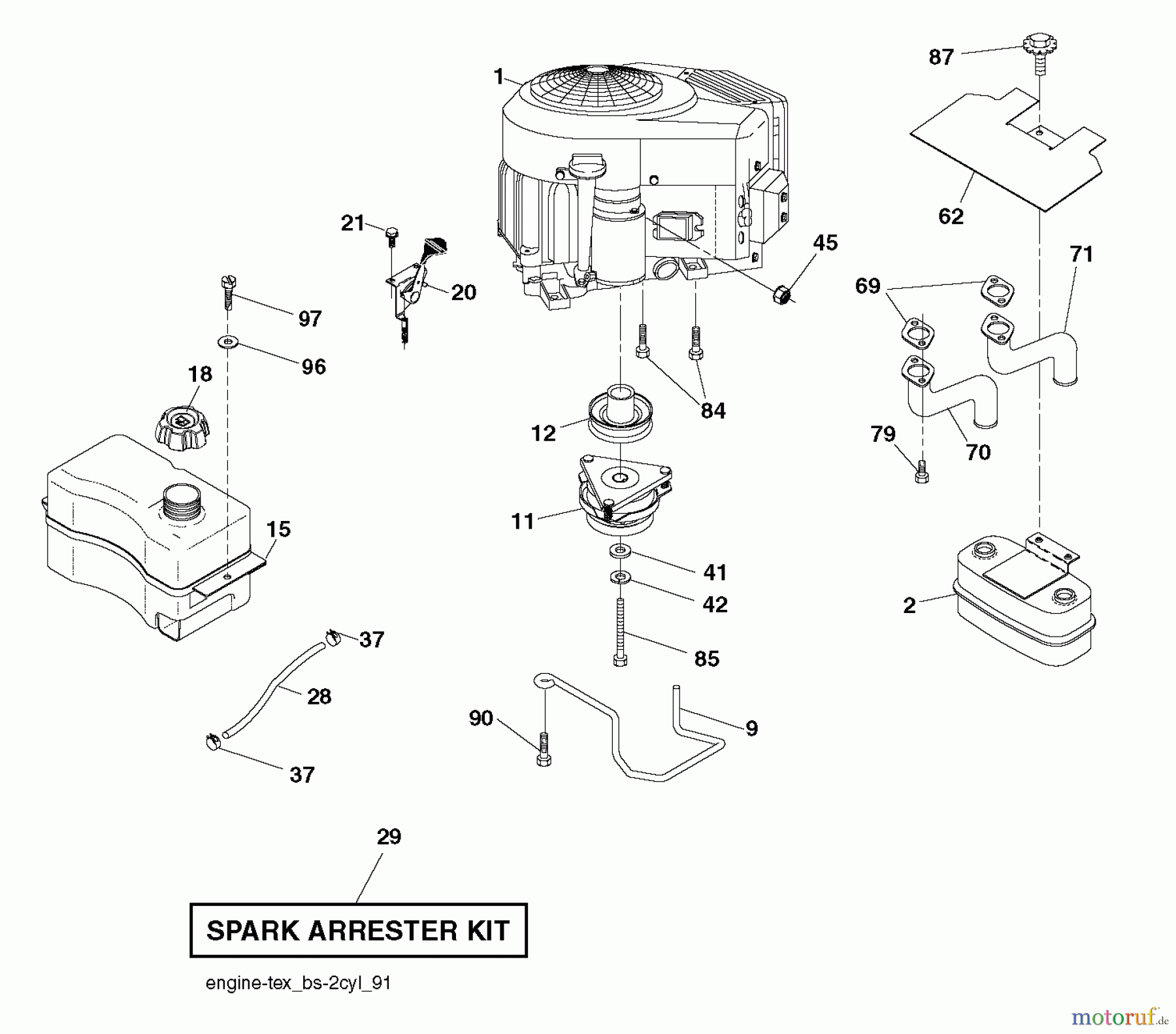  Husqvarna Rasen und Garten Traktoren CTH 2642 (96051005700) - Husqvarna Lawn Tractor (2012-04 & After) ENGINE