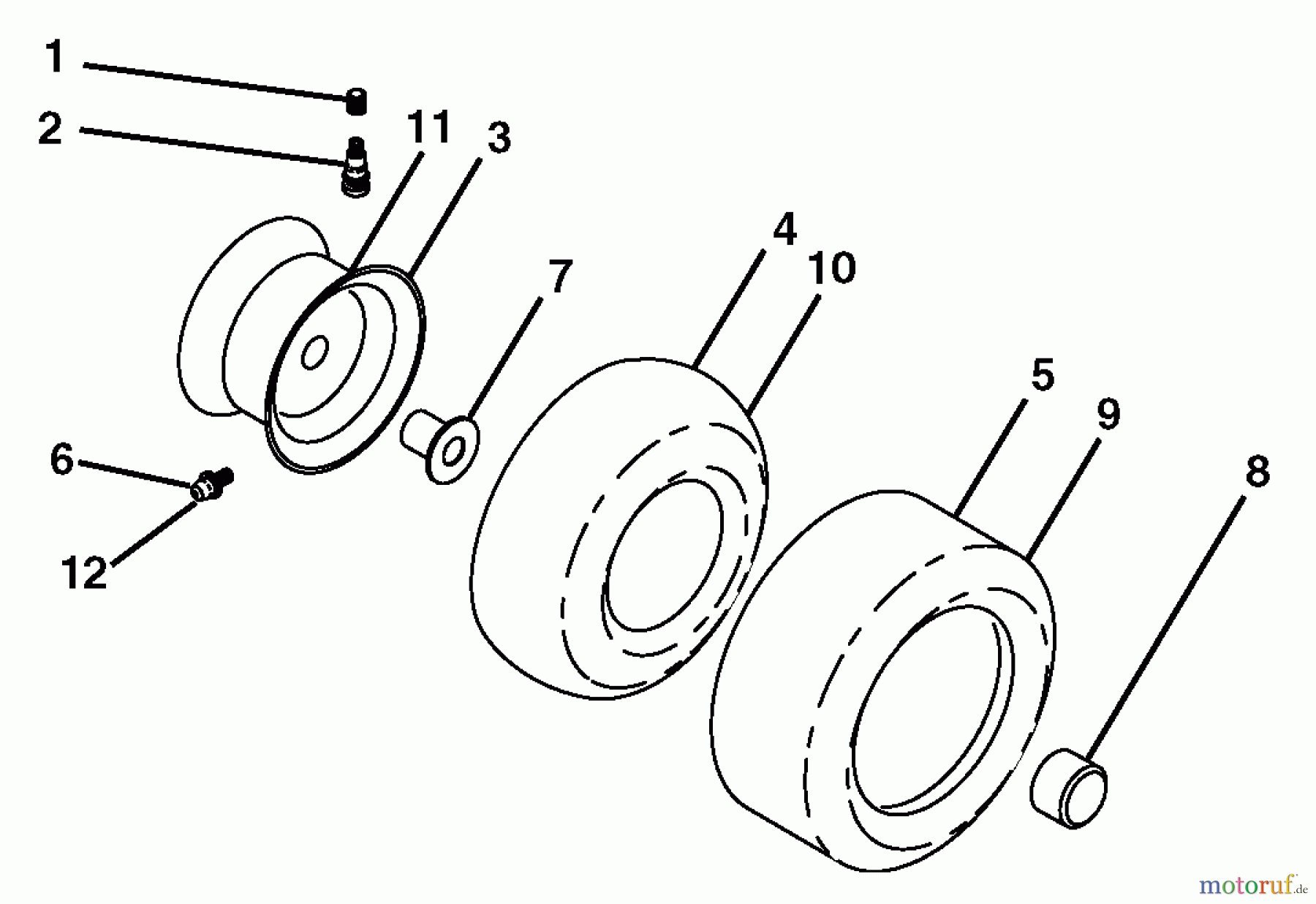  Husqvarna Rasen und Garten Traktoren GT 2254 (96025000200) - Husqvarna Garden Tractor (2005-05 & After) Wheels & Tires