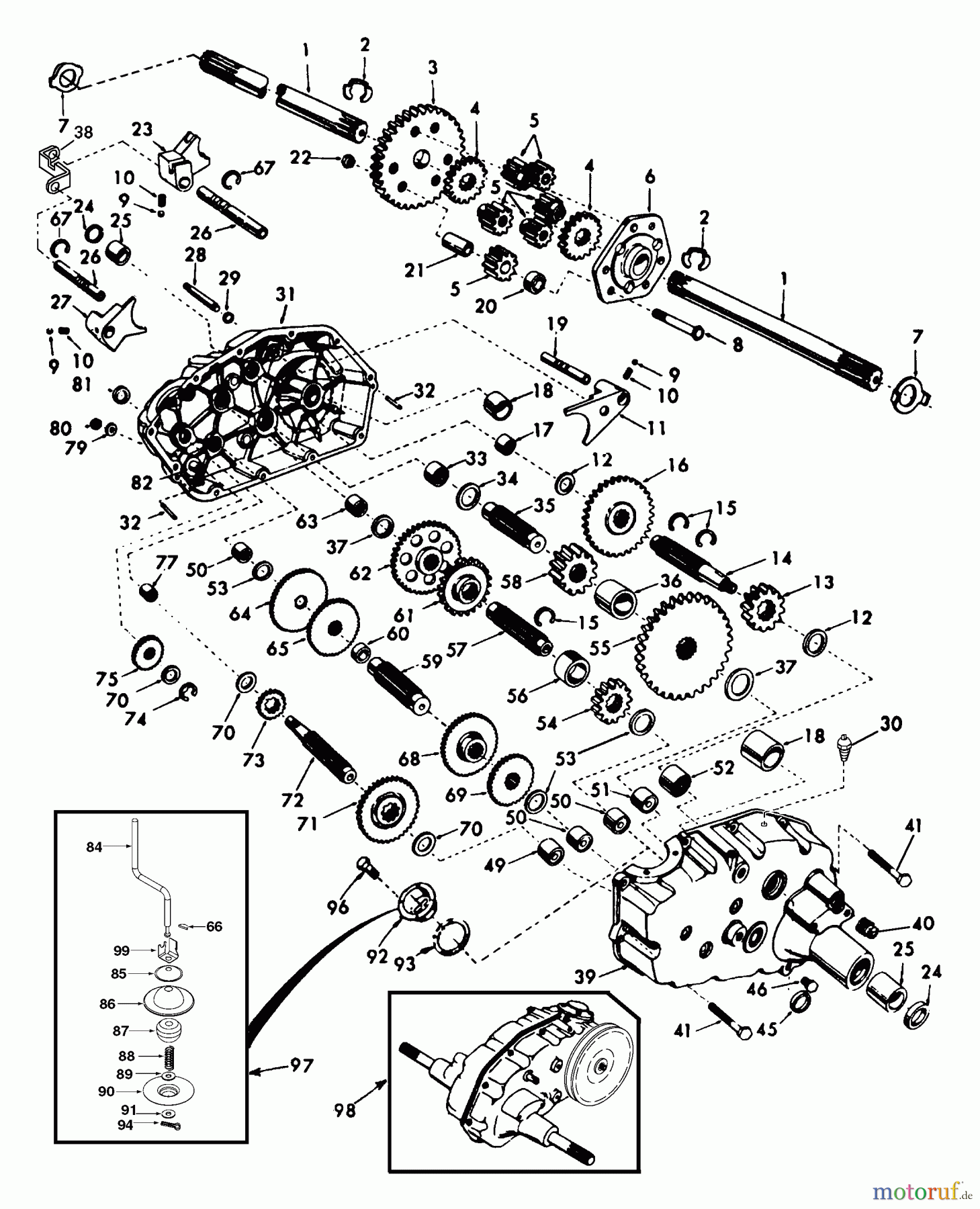  Husqvarna Rasen und Garten Traktoren GT 2254 (96025000201) - Husqvarna Garden Tractor (2005-05 & After) Gear Drive Transaxle