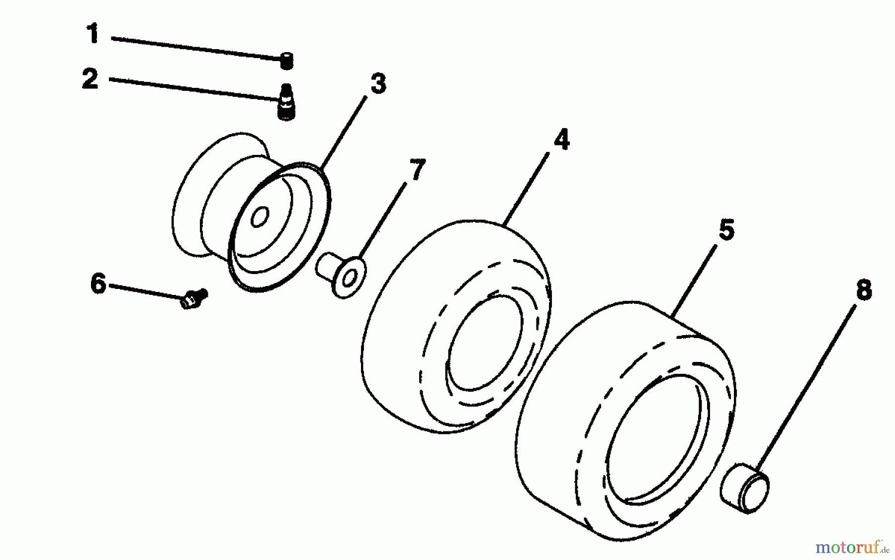  Husqvarna Rasen und Garten Traktoren GTH 220 (954140012B) - Husqvarna Garden Tractor (1996-11 & After) Wheels & Tires