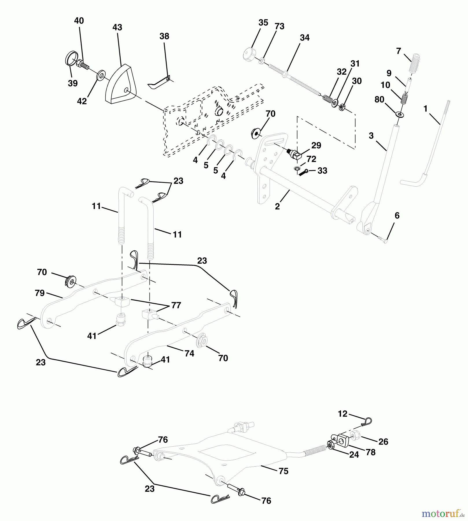  Husqvarna Rasen und Garten Traktoren GTH 2248XPA (954567888) - Husqvarna Garden Tractor (2002-01 & After) Lift Assembly