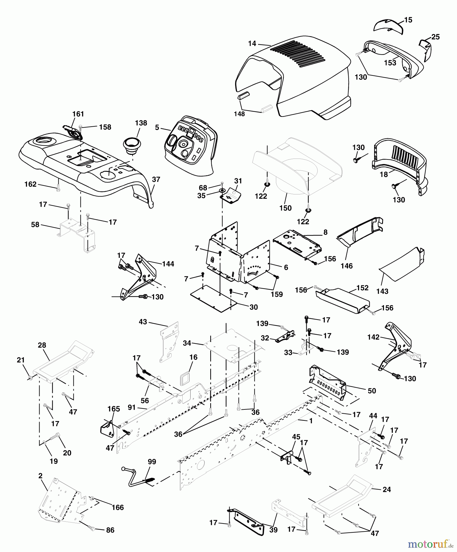  Husqvarna Rasen und Garten Traktoren GTH 2248XPB (954567888) - Husqvarna Garden Tractor (2002-10 & After) Chassis And Enclosures