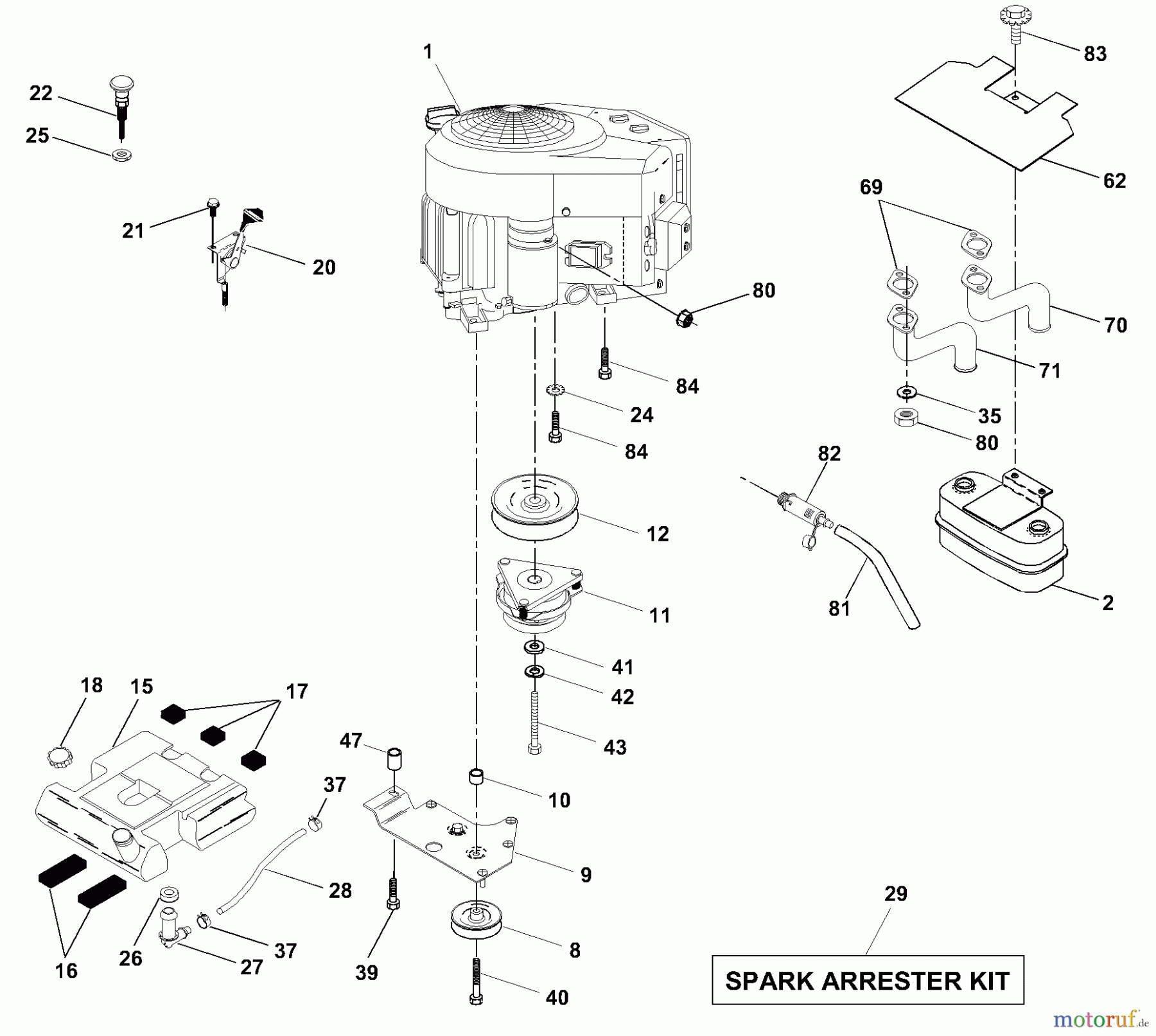  Husqvarna Rasen und Garten Traktoren GTH 2250XPA (954567116) - Husqvarna Garden Tractor (2001-01 & After) Engine