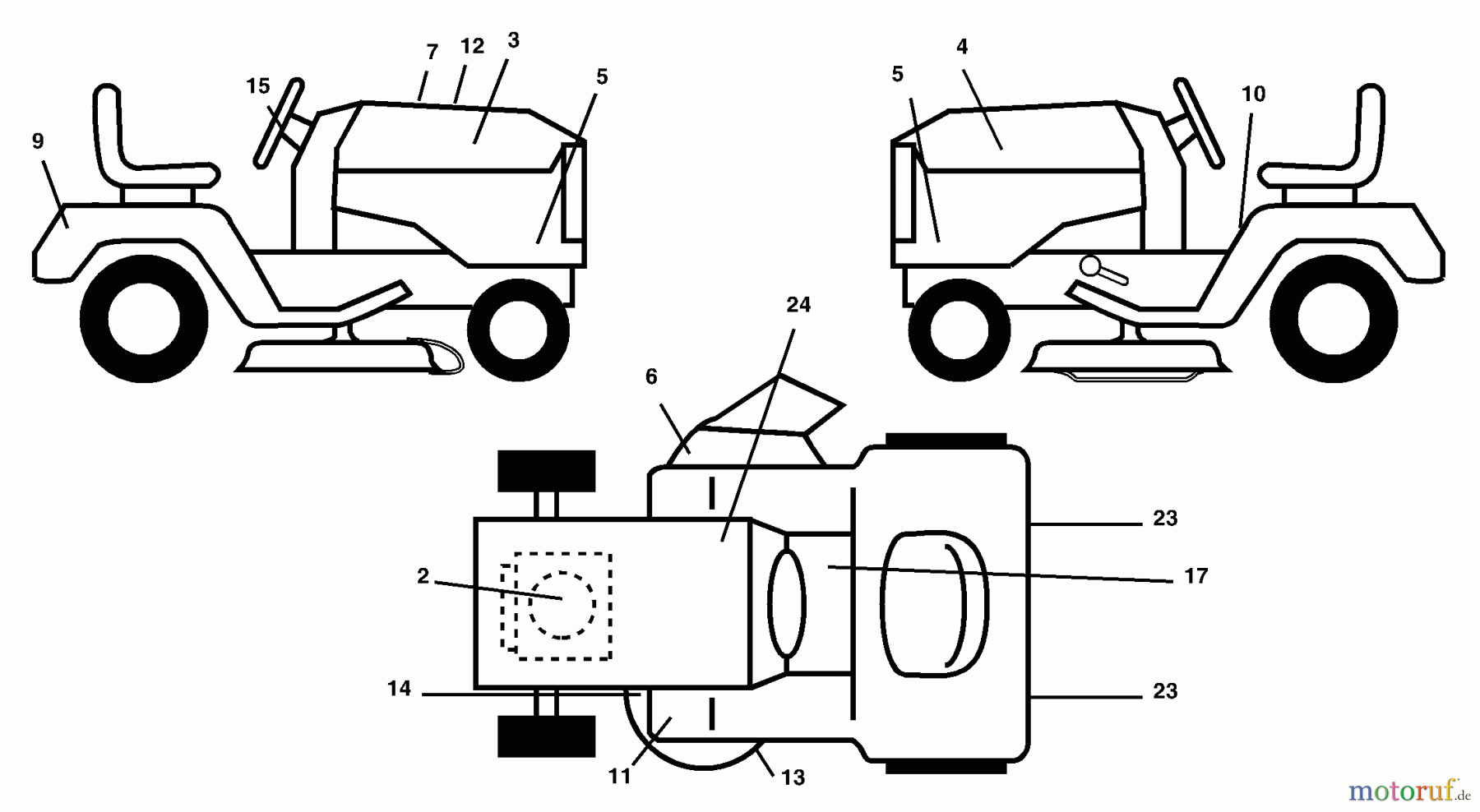  Husqvarna Rasen und Garten Traktoren GTH 2254XPB (954571229) - Husqvarna Garden Tractor (2004-08 & After) Decals