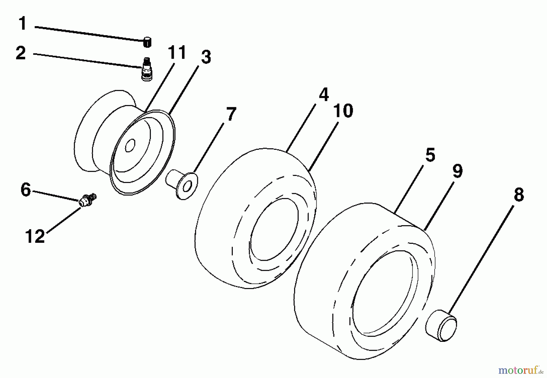  Husqvarna Rasen und Garten Traktoren GTH 2254XPB (954571229) - Husqvarna Garden Tractor (2004-08 & After) Wheels & Tires