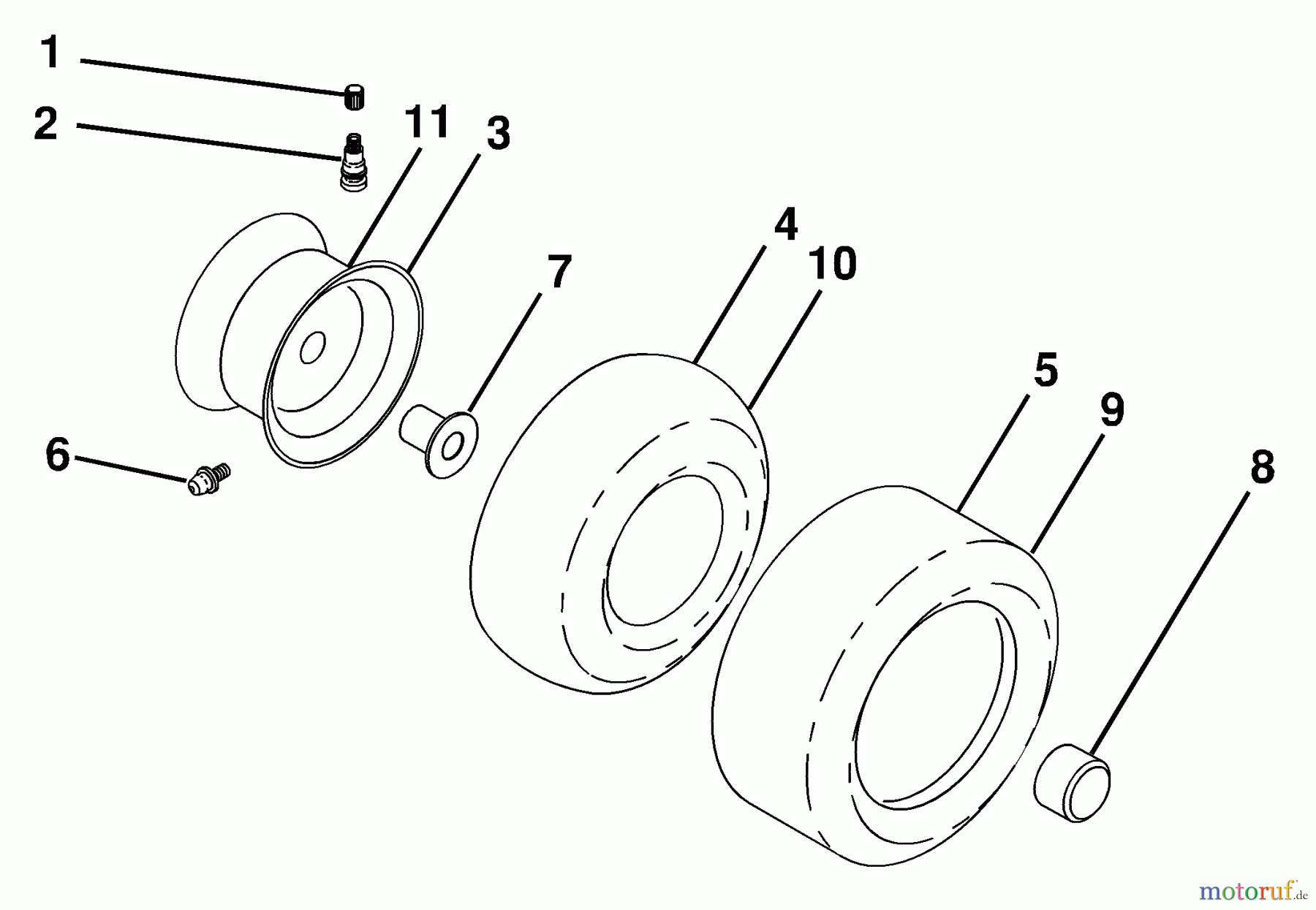  Husqvarna Rasen und Garten Traktoren GTH 2448T (96043000900) - Husqvarna Garden Tractor (2006-06 & After) Wheels And Tires