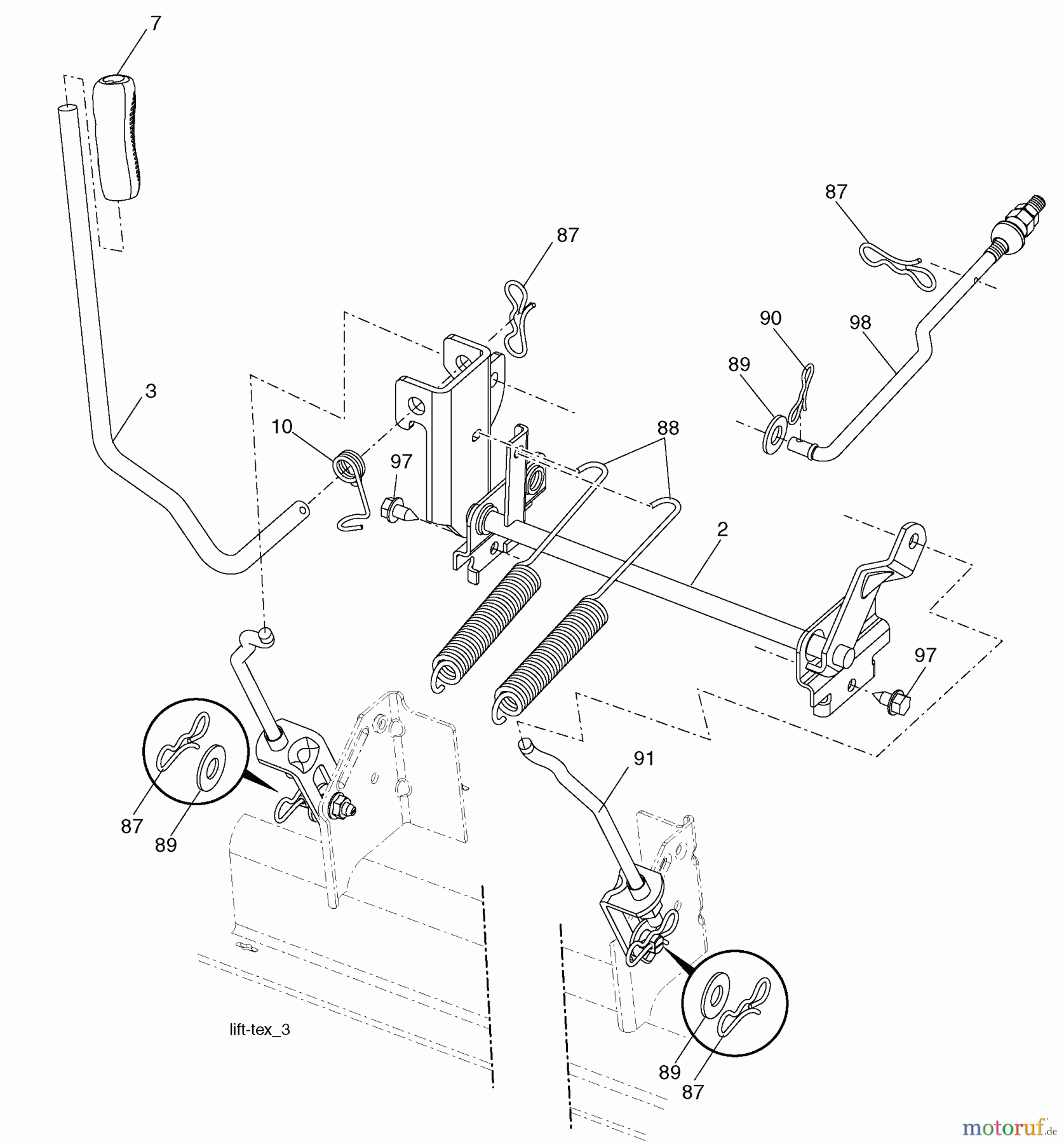  Husqvarna Rasen und Garten Traktoren GTH 2448T (96043000901) - Husqvarna Garden Tractor (2006-06 & After) Mower Lift