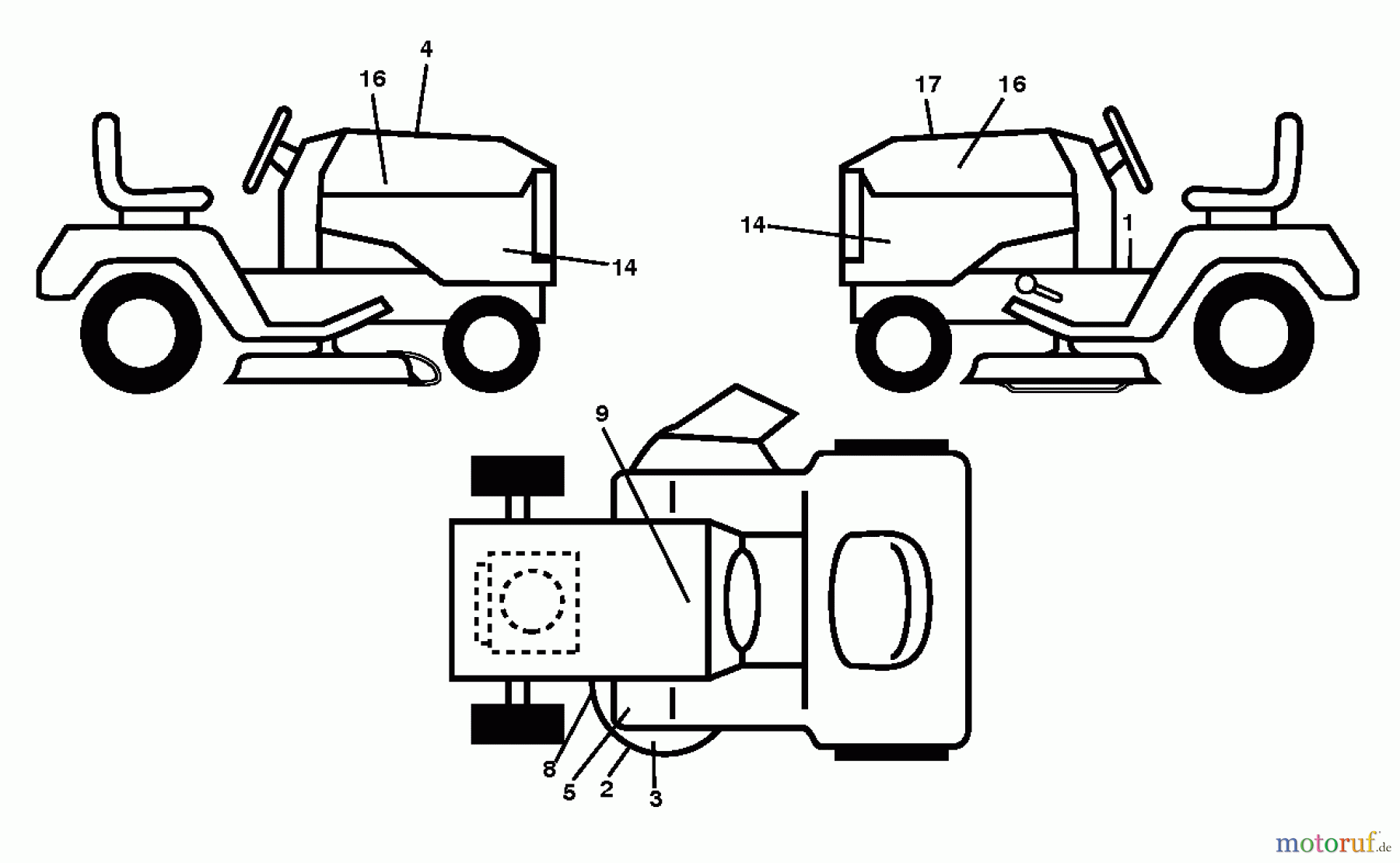  Husqvarna Rasen und Garten Traktoren GTH 24K54 (96043014900) - Husqvarna Garden Tractor (2012-08 & After) DECALS