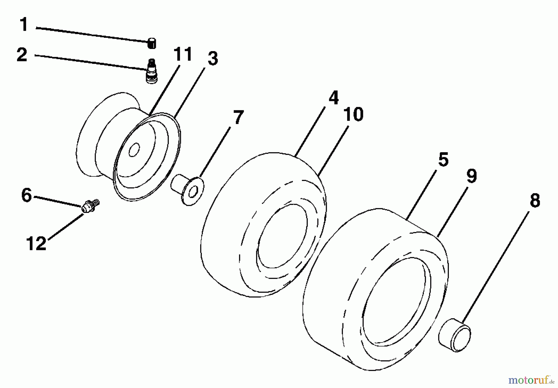  Husqvarna Rasen und Garten Traktoren GTH 2548 (954572134) (LOGT25H48B) - Husqvarna Garden Tractor (2004-02 & After) Wheels & Tires