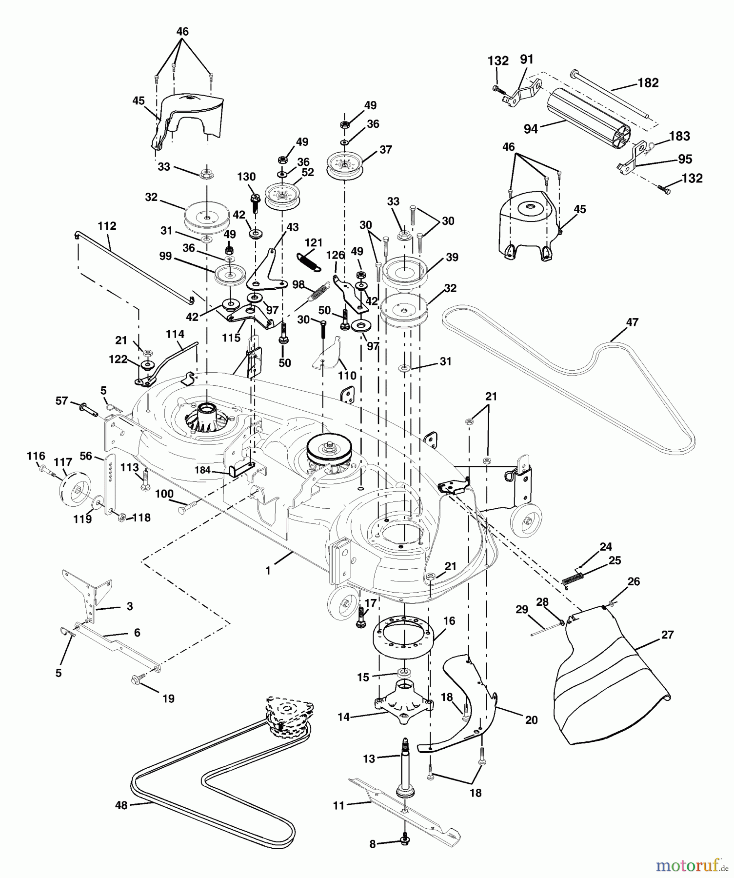  Husqvarna Rasen und Garten Traktoren GTH 2548 XPB (954567895) - Husqvarna Garden Tractor (2002-10 & After) Mower Deck