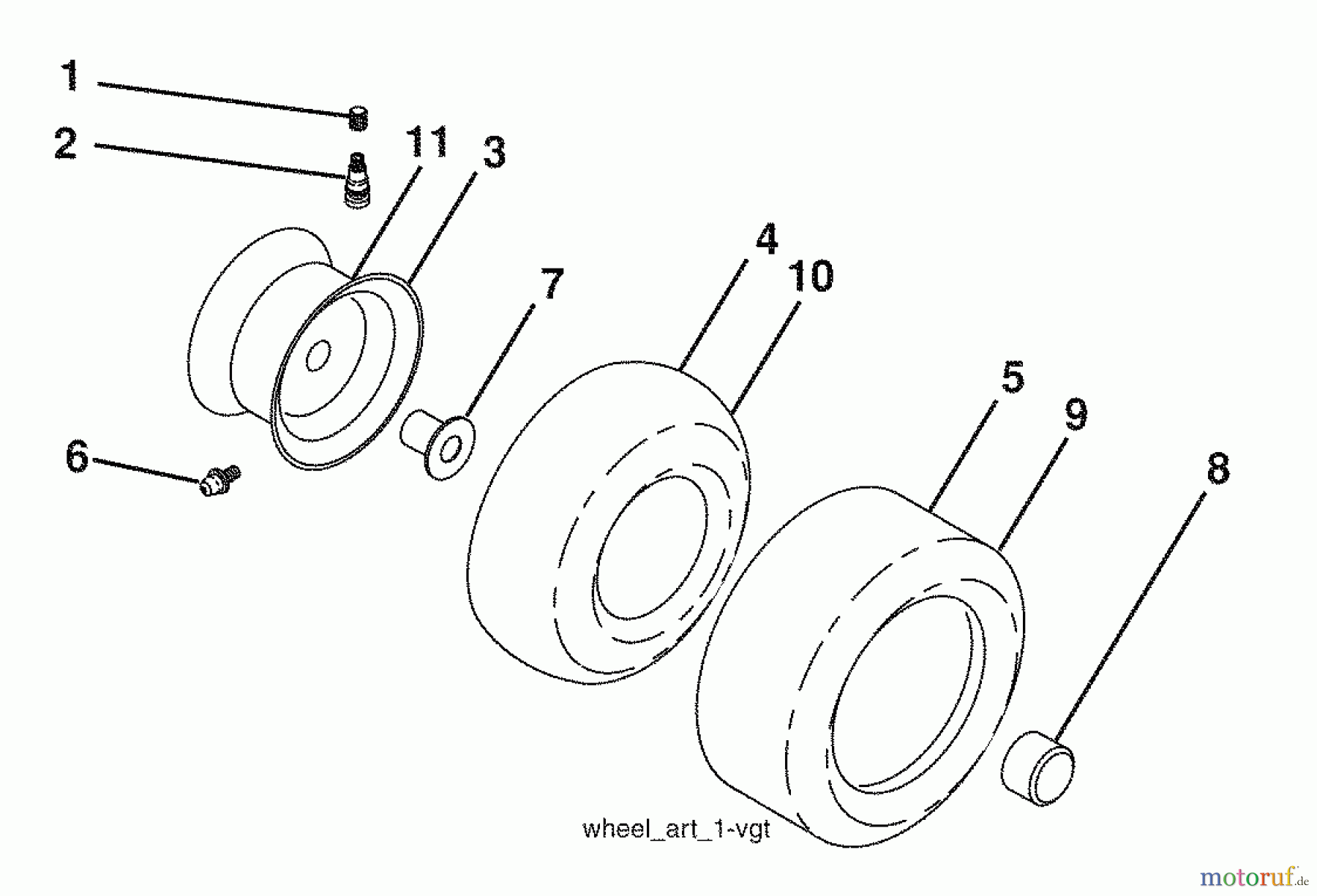  Husqvarna Rasen und Garten Traktoren GTH 2648 (96043003001) - Husqvarna Garden Tractor (2008-01 & After) Wheels And Tires