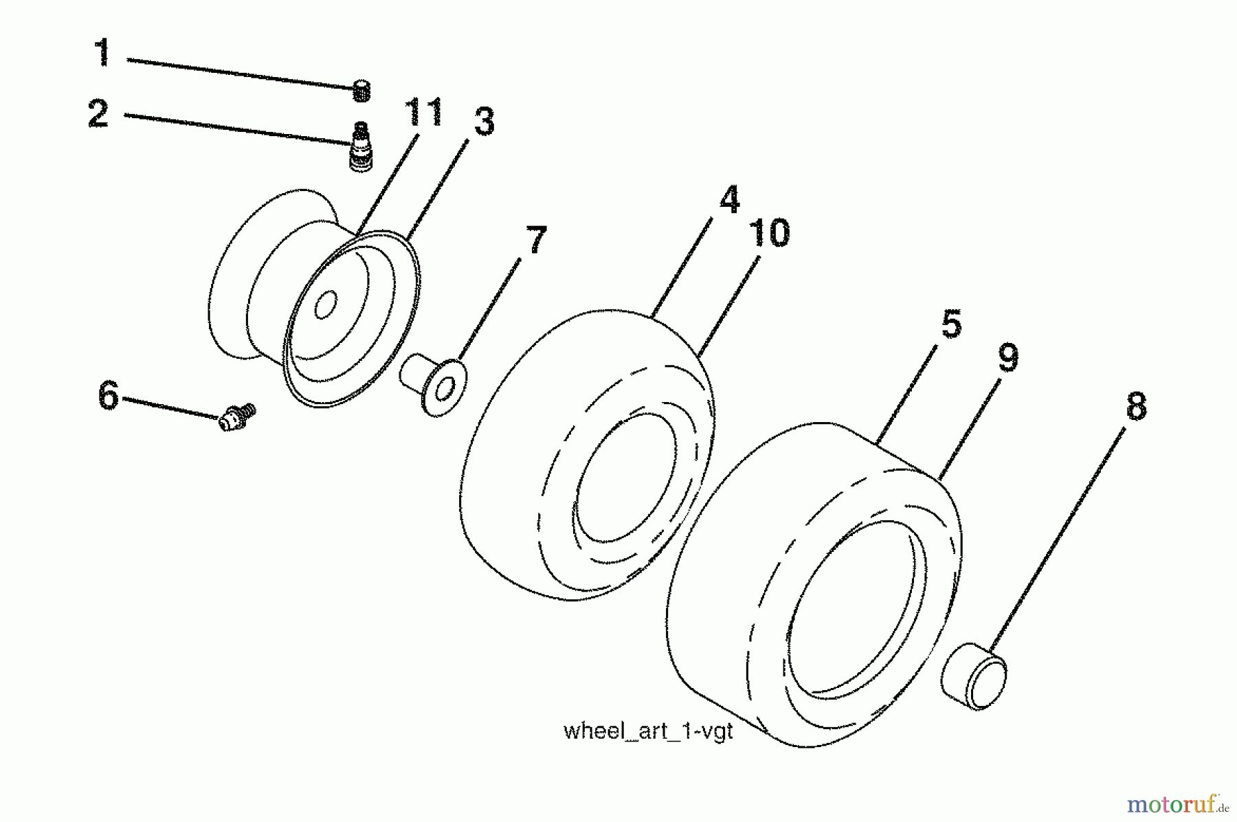  Husqvarna Rasen und Garten Traktoren GTH 2648 (96043003002) - Husqvarna Garden Tractor (2008-02 & After) Wheels And Tires