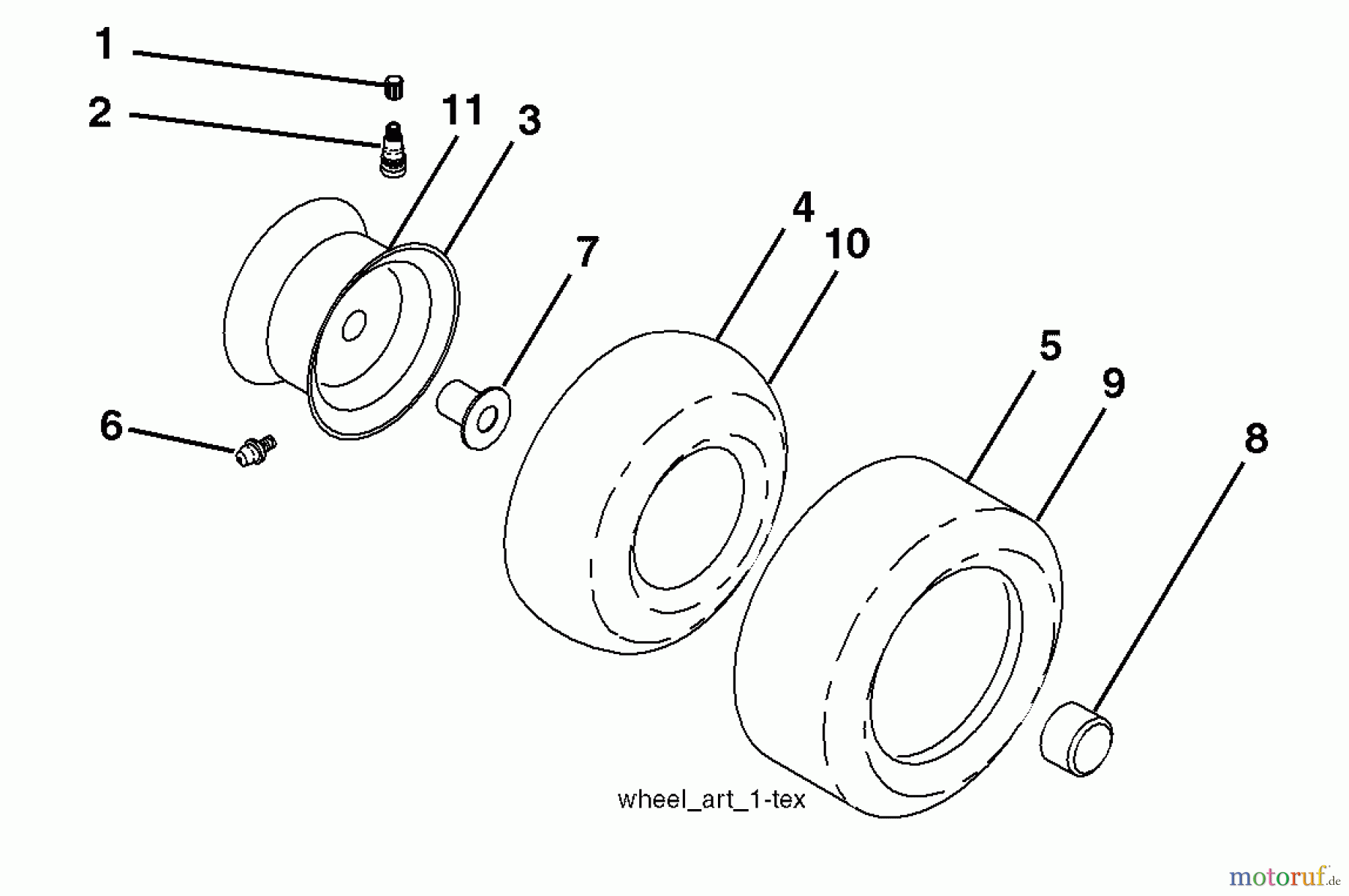  Husqvarna Rasen und Garten Traktoren GTH 26K54T (96043001101) - Husqvarna Garden Tractor (2006-03 & After) Wheels and Tires