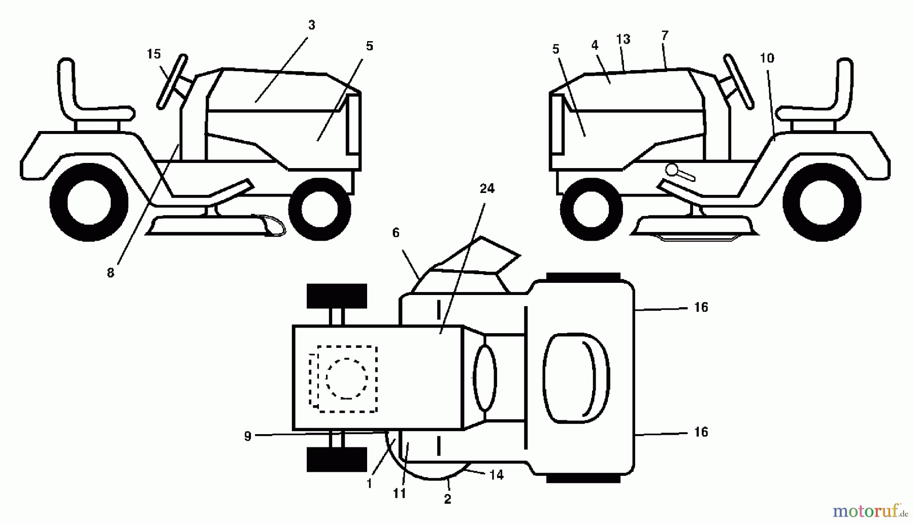  Husqvarna Rasen und Garten Traktoren GTH 2754 (96023000401) - Husqvarna Garden Tractor (2005-06 & After) Decals