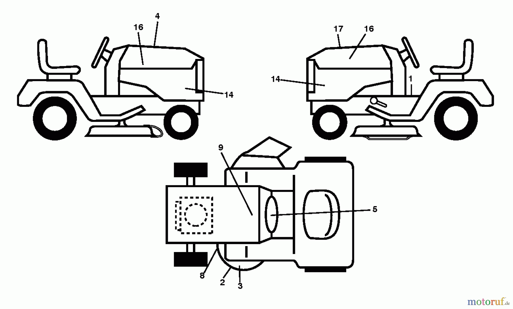  Husqvarna Rasen und Garten Traktoren LGT 24K54 (96043012701) - Husqvarna Lawn Tractor (2011-01 & After) DECALS