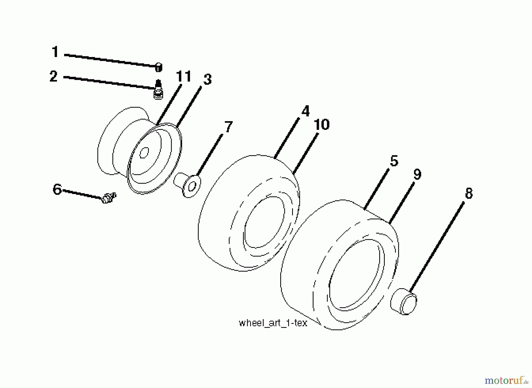  Husqvarna Rasen und Garten Traktoren GTH 24K54 (96043014900) - Husqvarna Garden Tractor (2012-08 & After) WHEELS TIRES