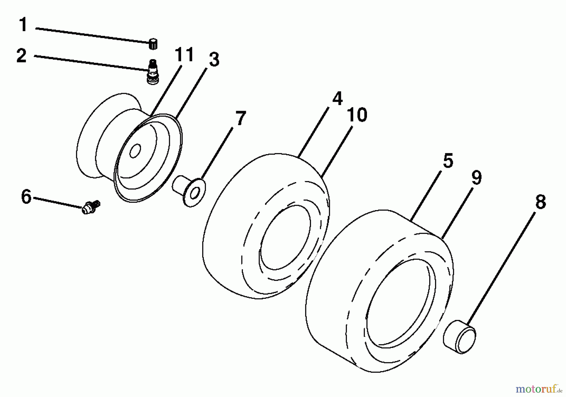  Husqvarna Rasen und Garten Traktoren LGT 2654 (96045000700) - Husqvarna Lawn Tractor (2006-11 & After) Wheels And Tires