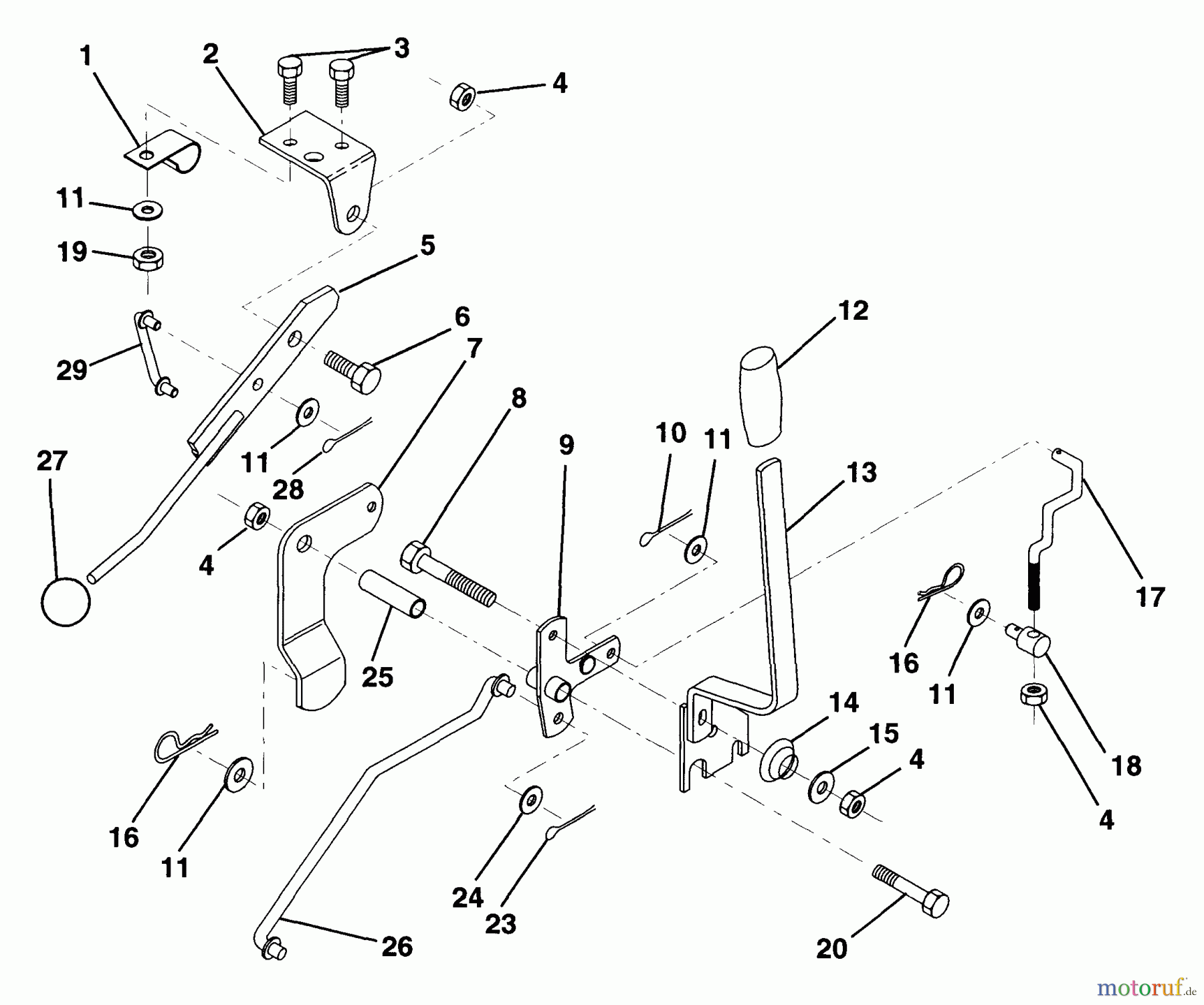  Husqvarna Rasen und Garten Traktoren LR 100 (954000572) - Husqvarna Lawn Tractor (1995-03 & After) Mower Lift Lever